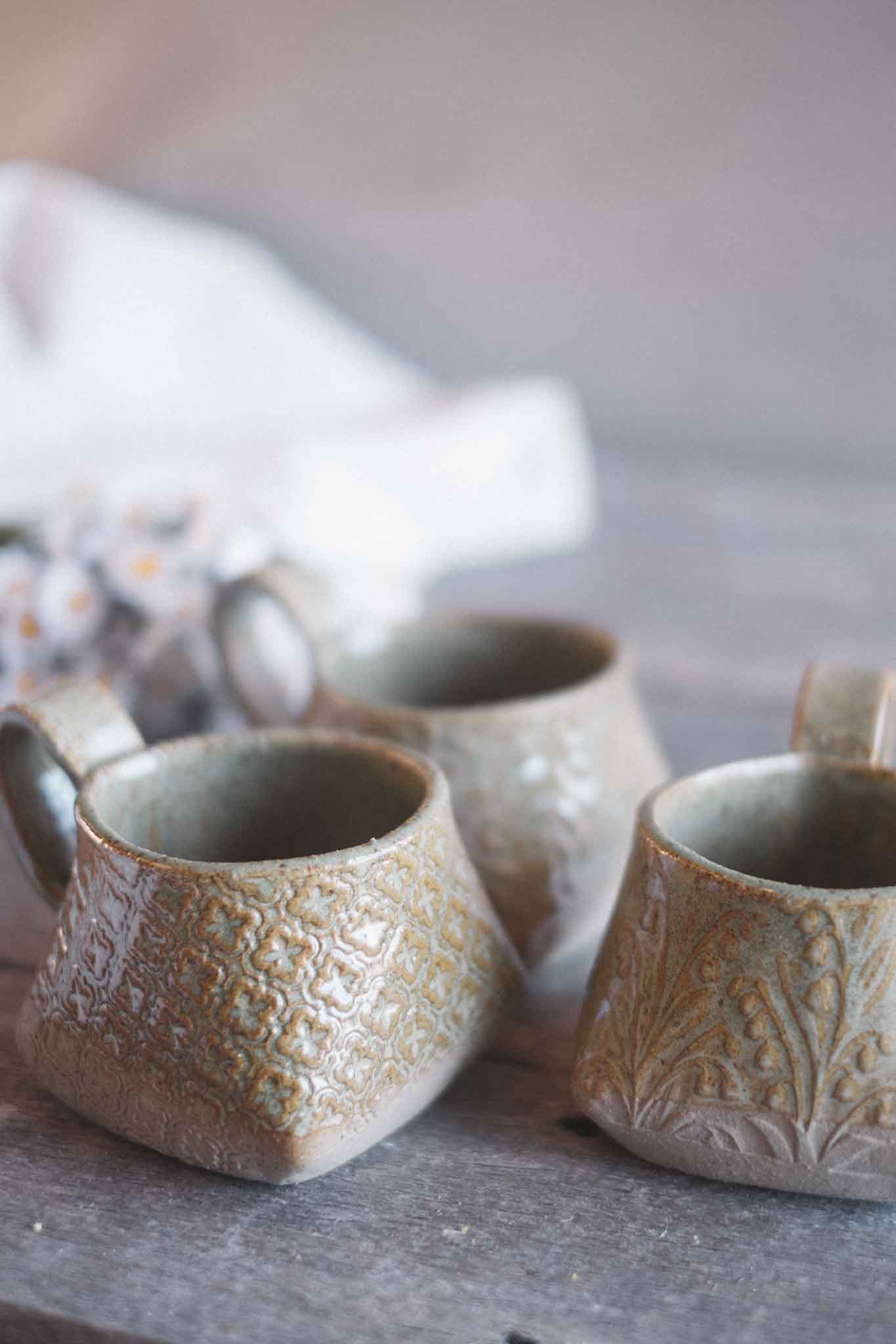 The Folded Mug — Sage Pattern