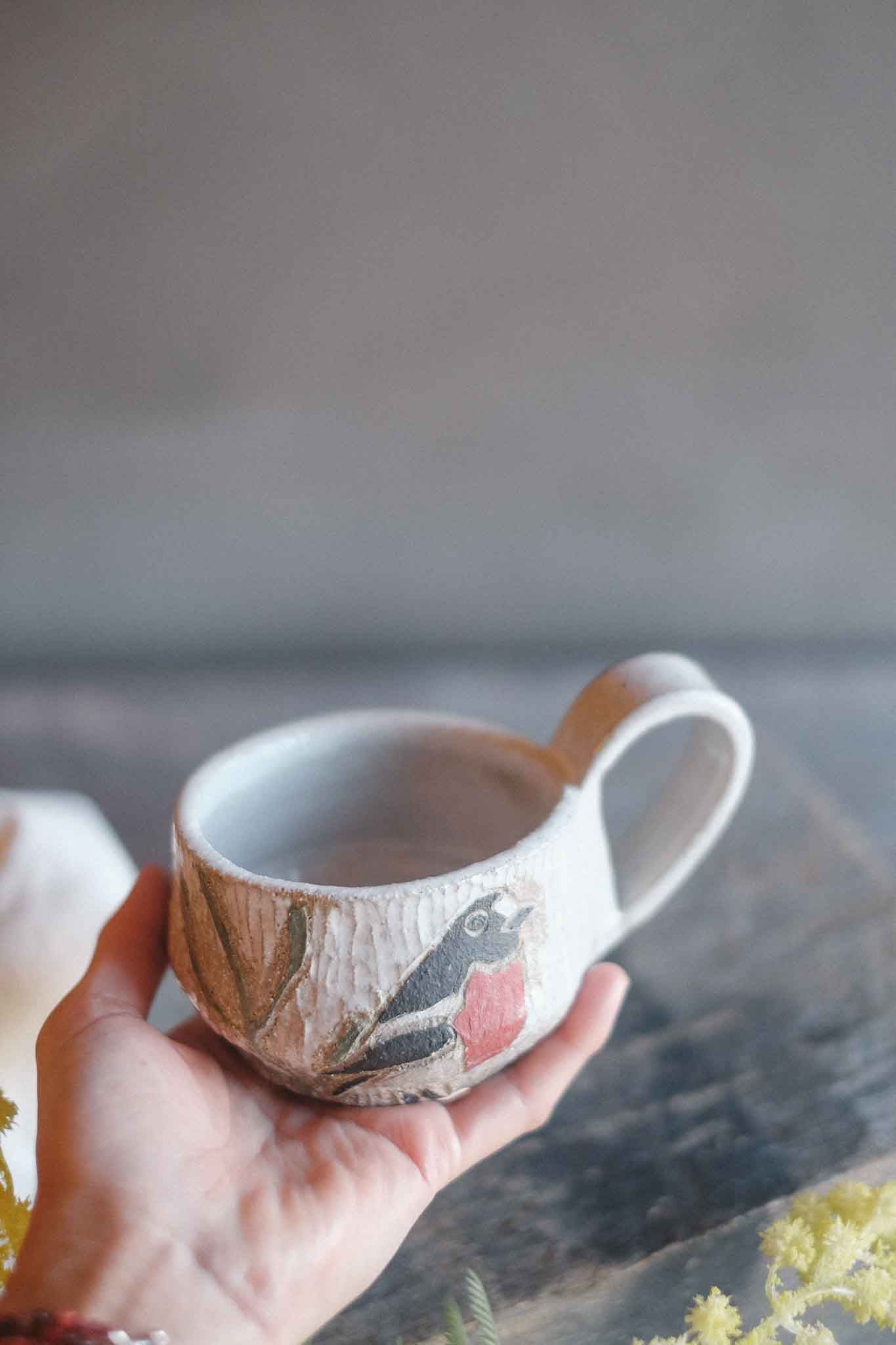 Carved Red Robin Mug — Jane Chapman Collaboration