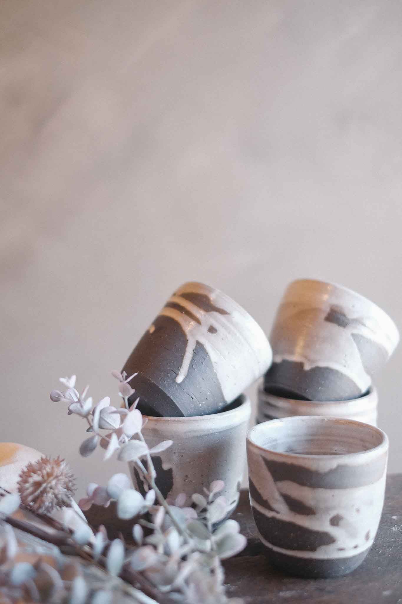 Latte Cup — Black Clay (270ml—340ml)
