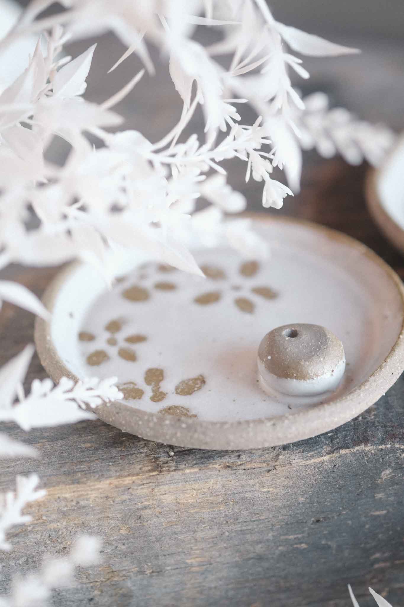 Incense Dish — White