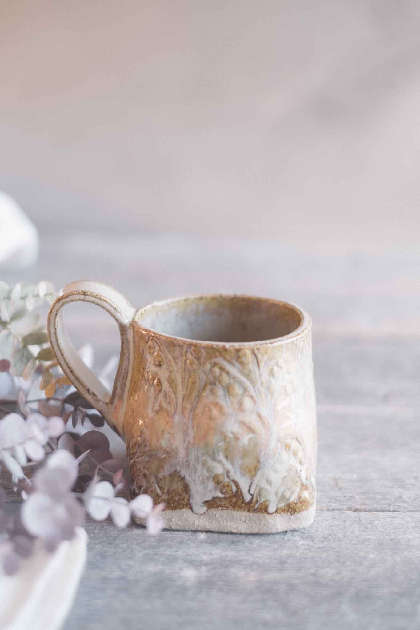 Large Handbuilt Square Mug —  Pattern