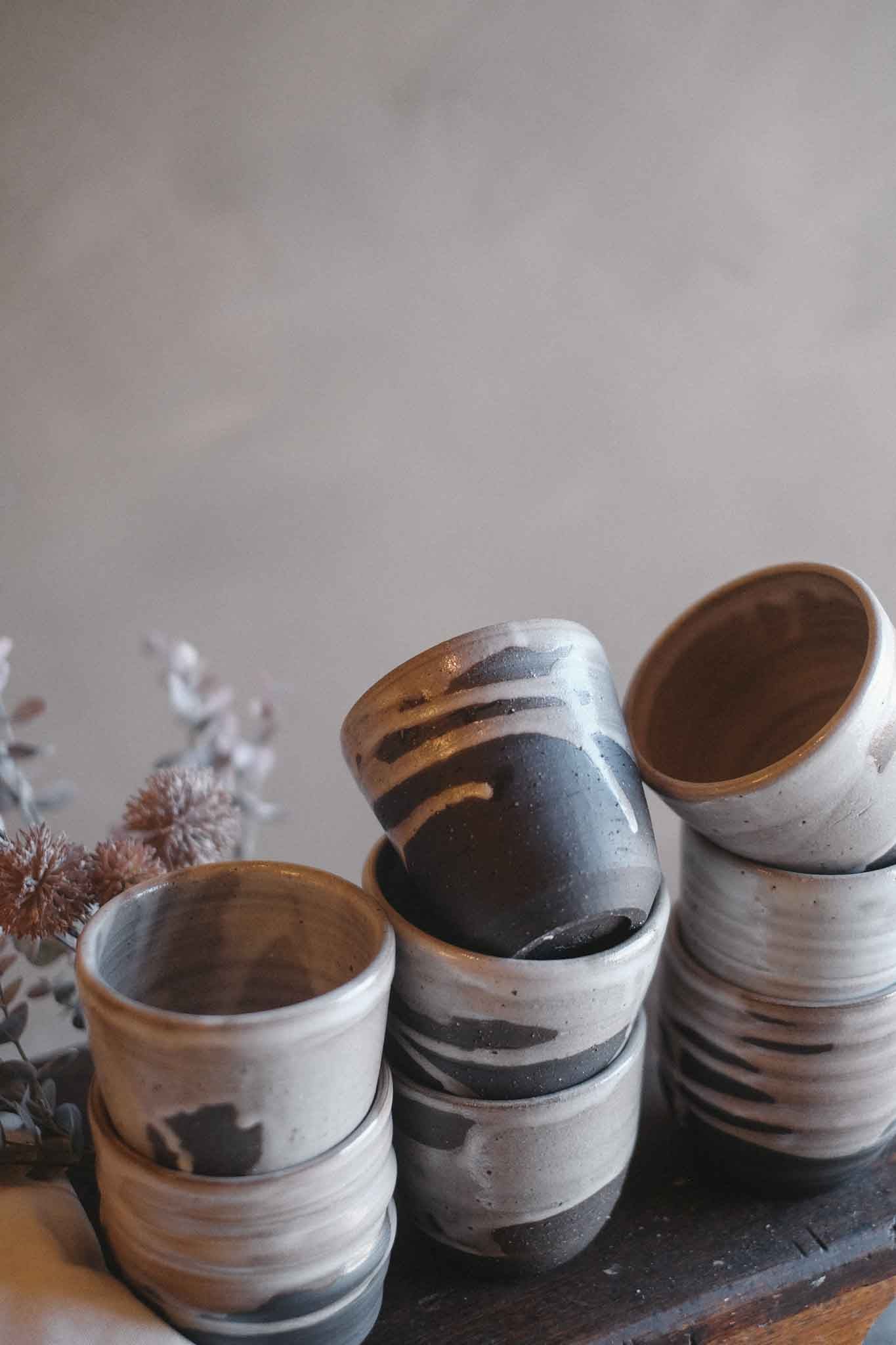 Latte Cup — Black Clay (270ml—340ml)