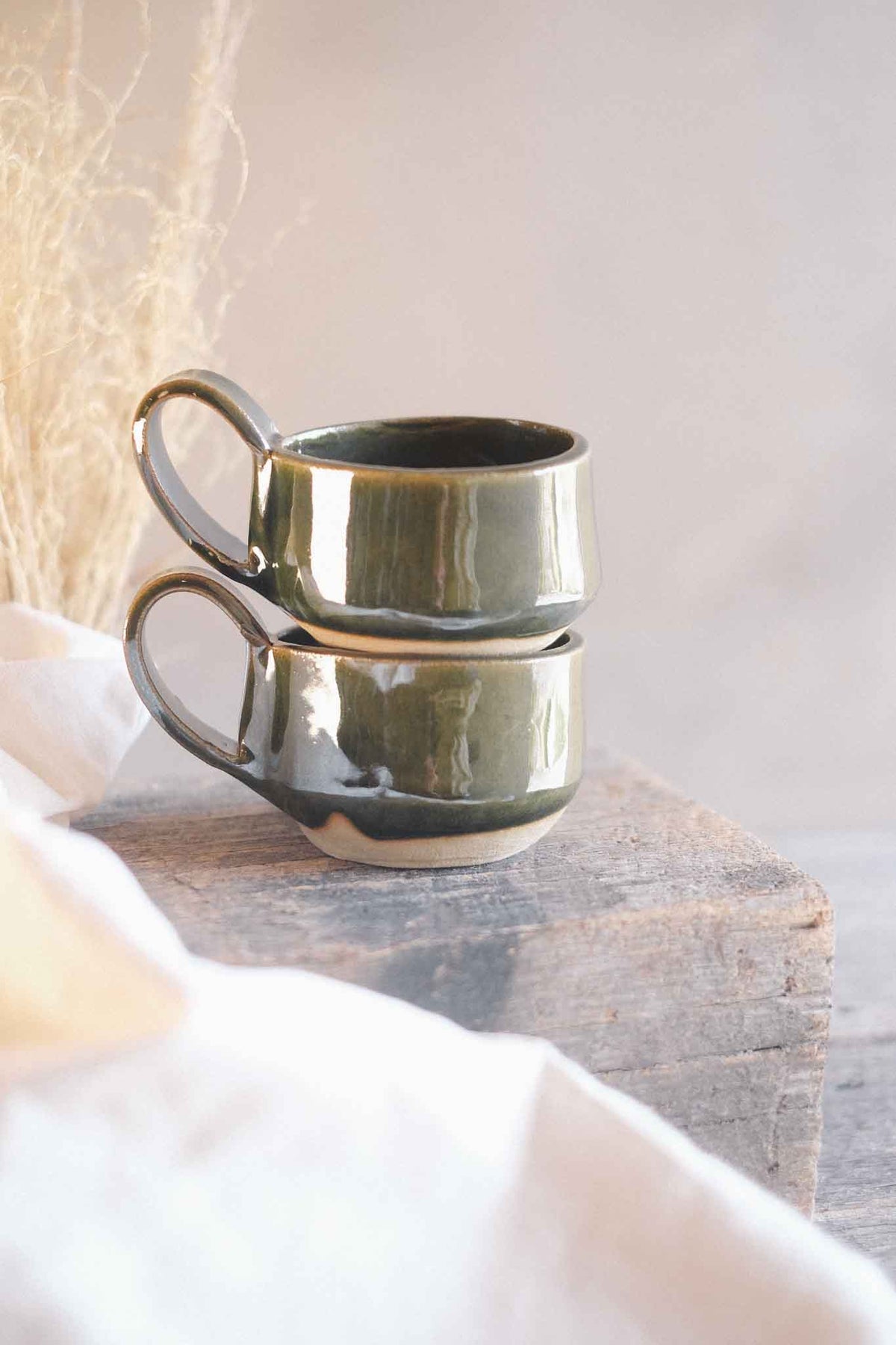 Handbuilt Ceramic Cup — Jade