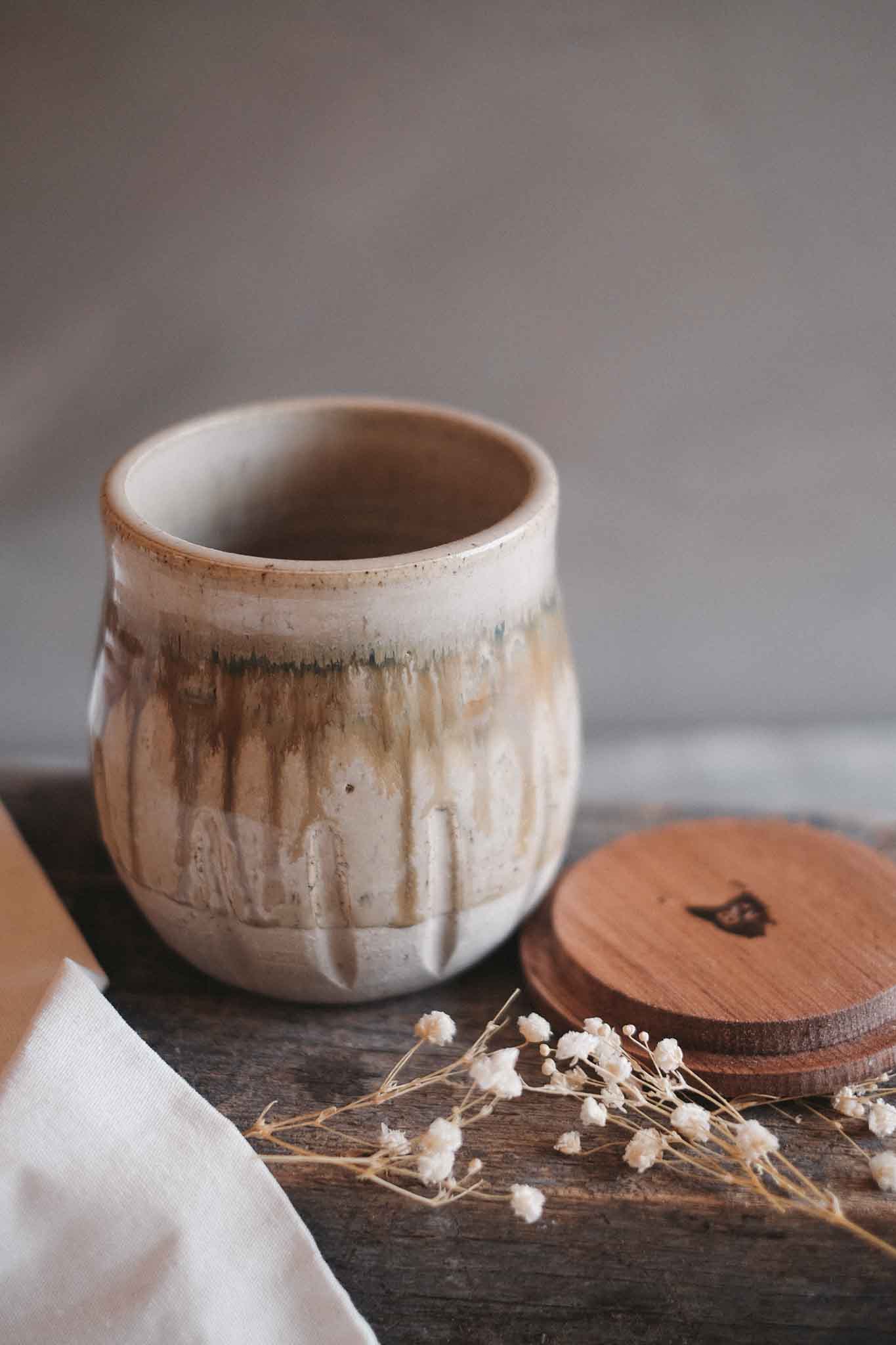Handmade Landscape Series Storage Jar 1