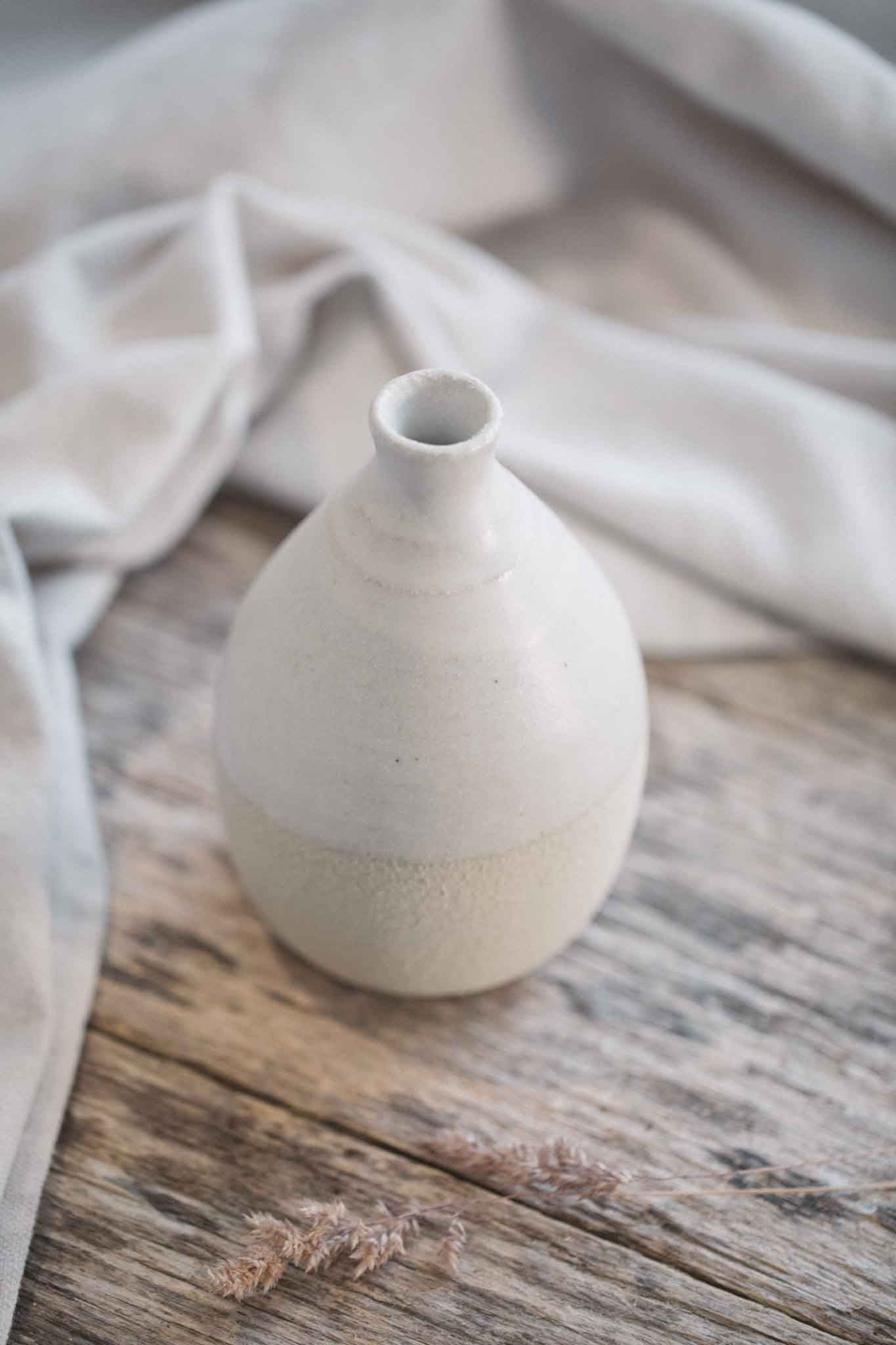 White Raw Earth Vase