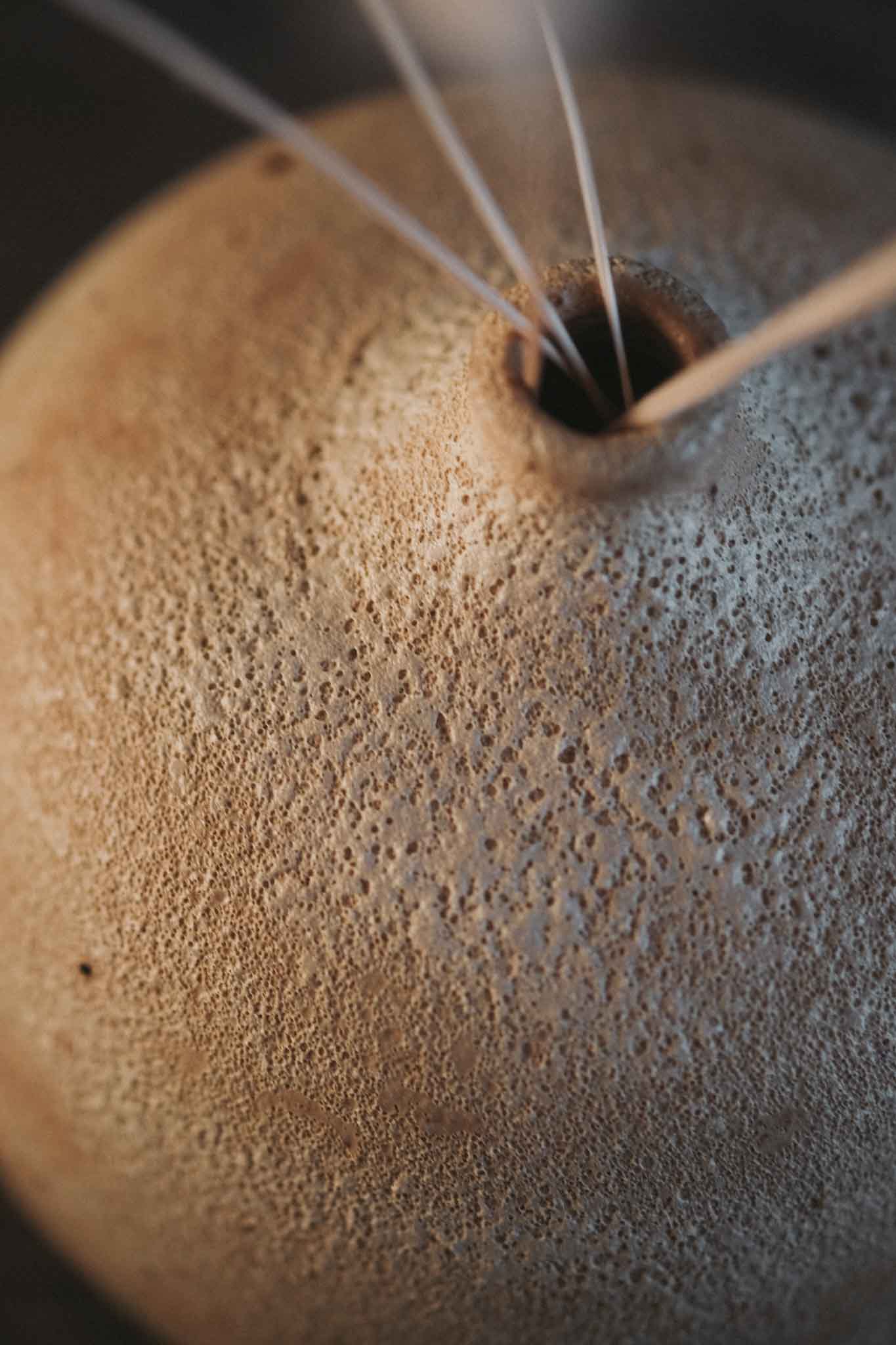 Handmade Bud Vase — Crater Glaze