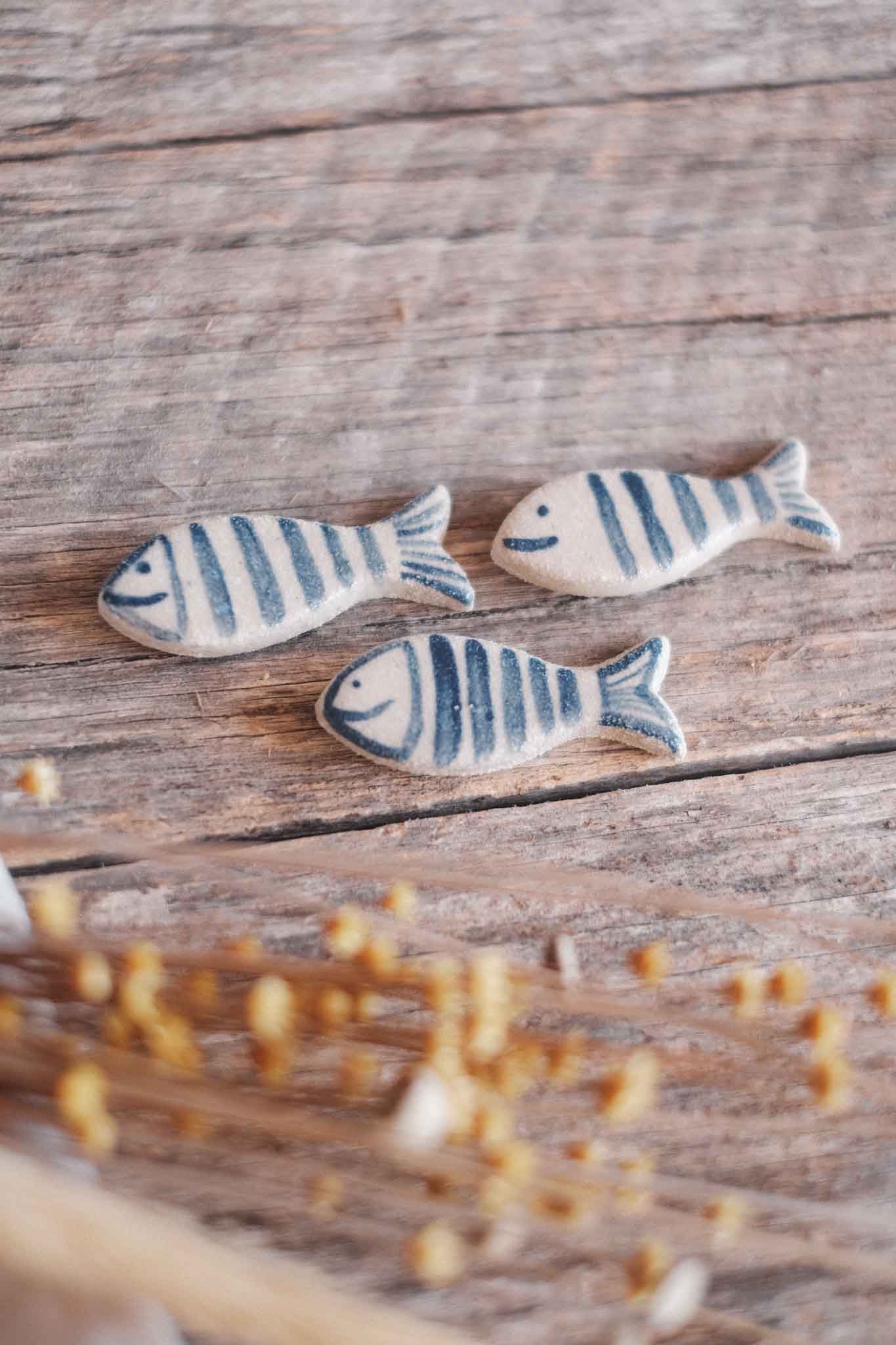 Fish | Handmade Ceramic Fridge Magnets Set of 3
