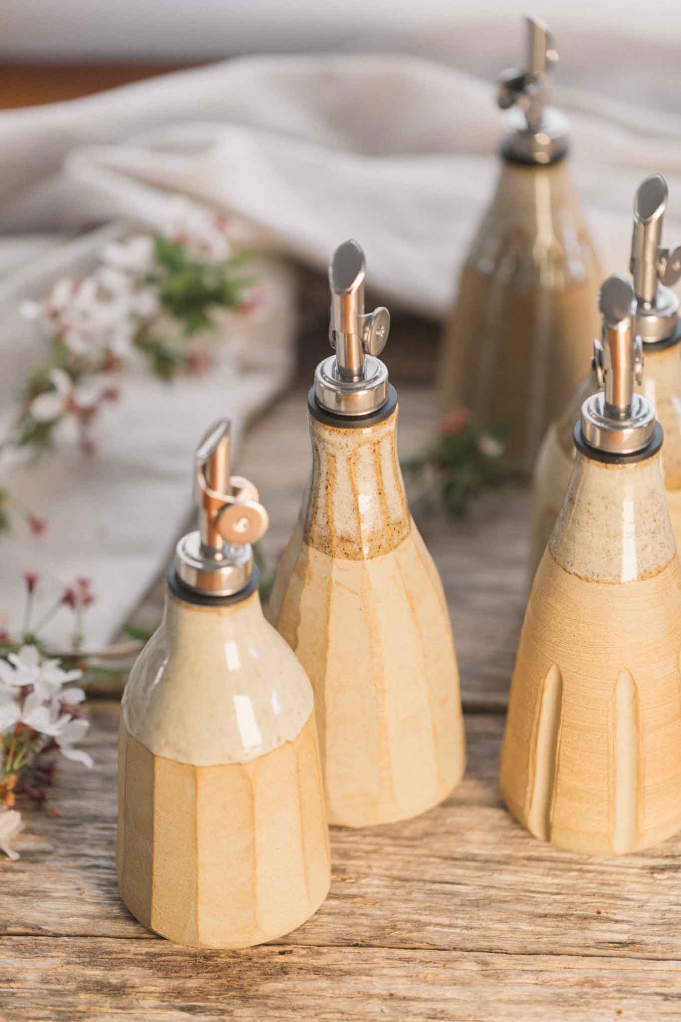 Wild Clay Oil Cruet – Handcrafted Elegance | Binalong
