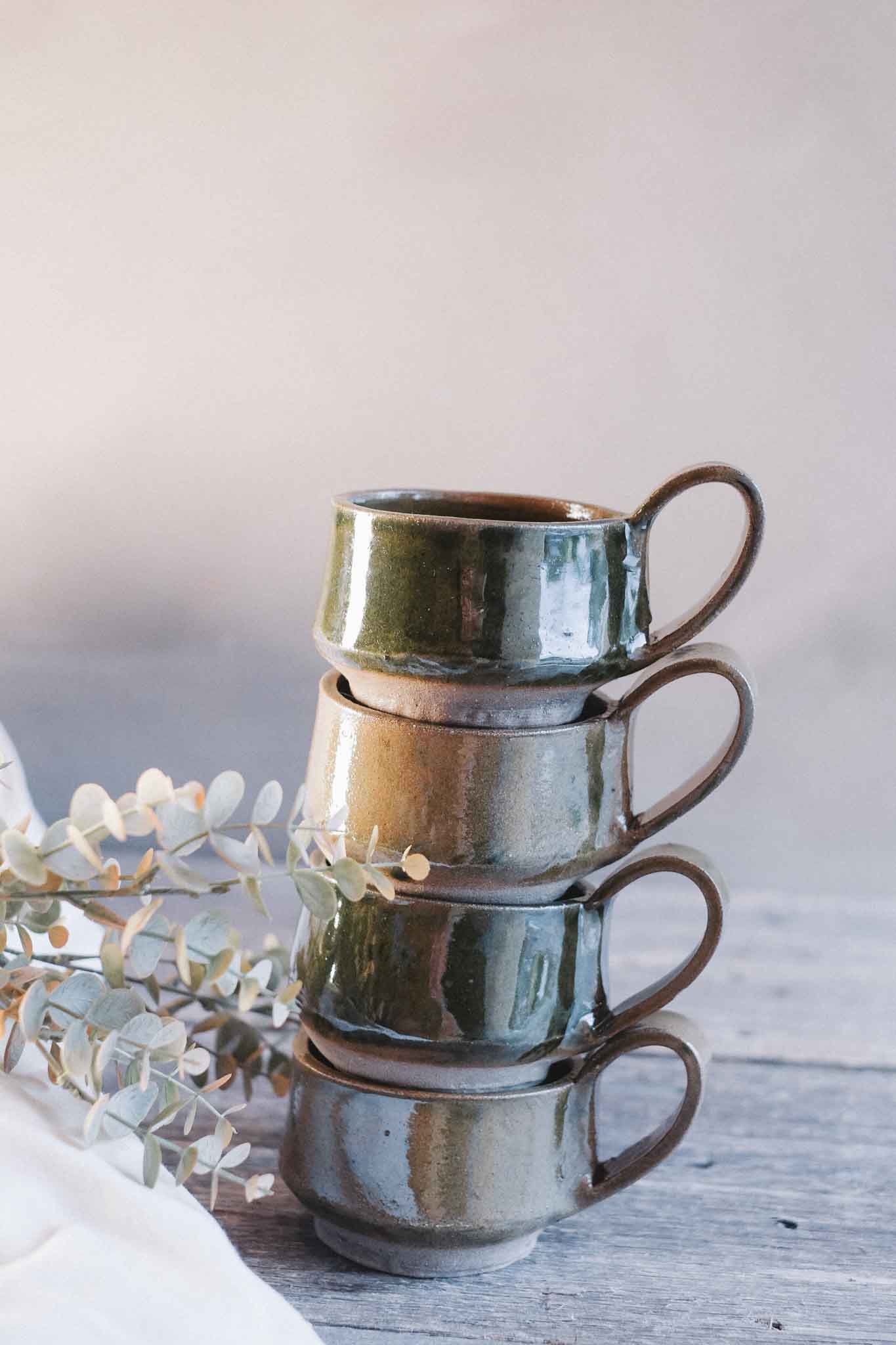 Handbuilt Ceramic Cup — Jade