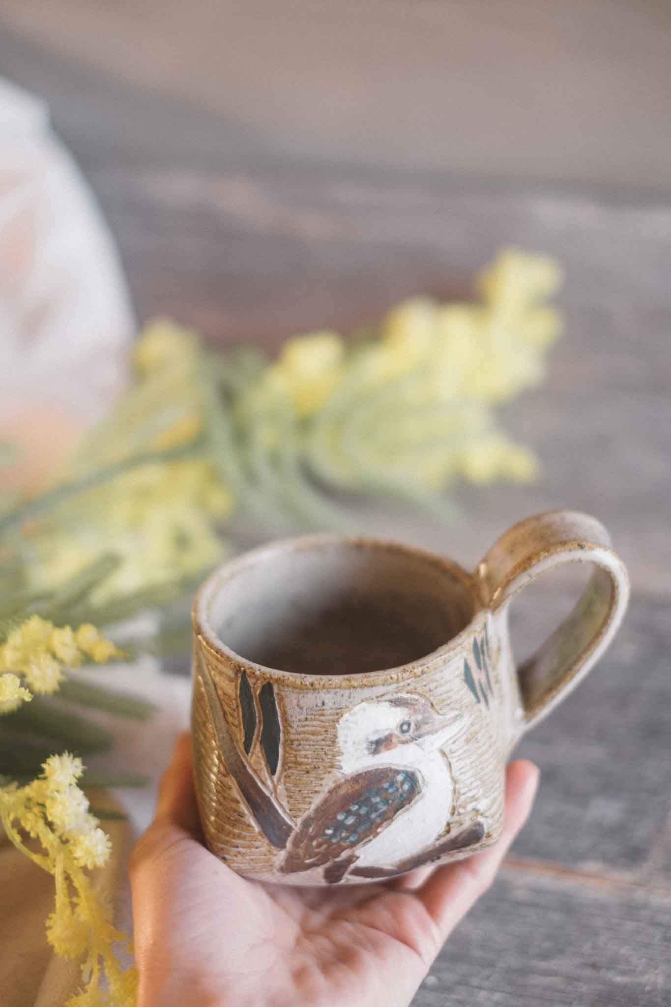 Carved Kookaburra Mug — Jane Chapman Collaboration