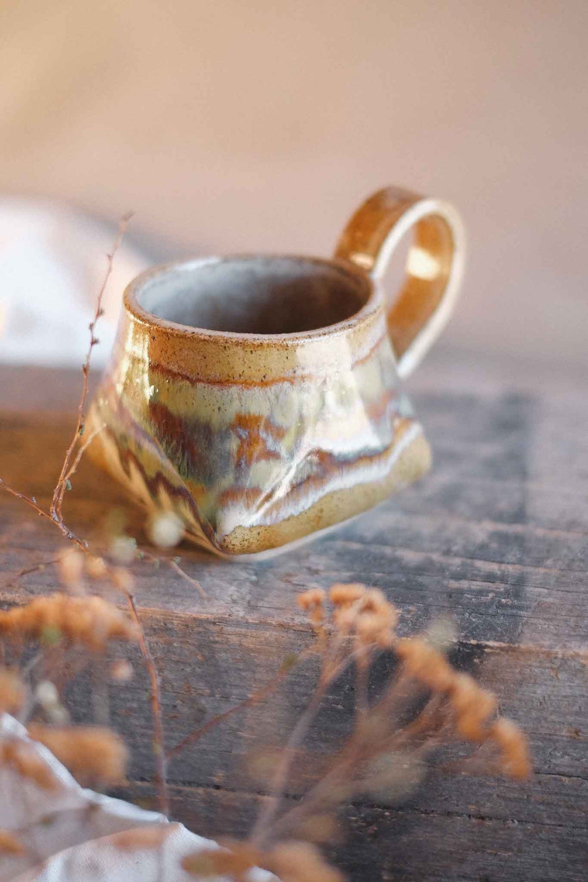 The Folded Mug —  Seaweed Glaze 300ml