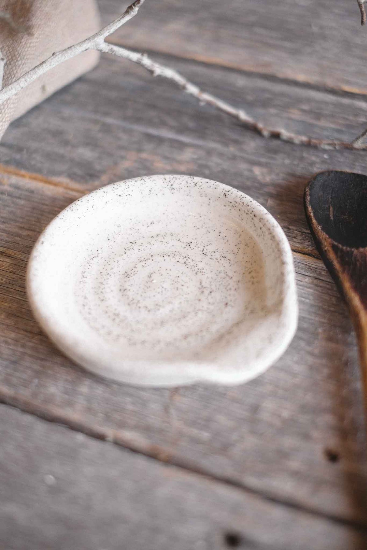 Spoon Rest – White Speckle