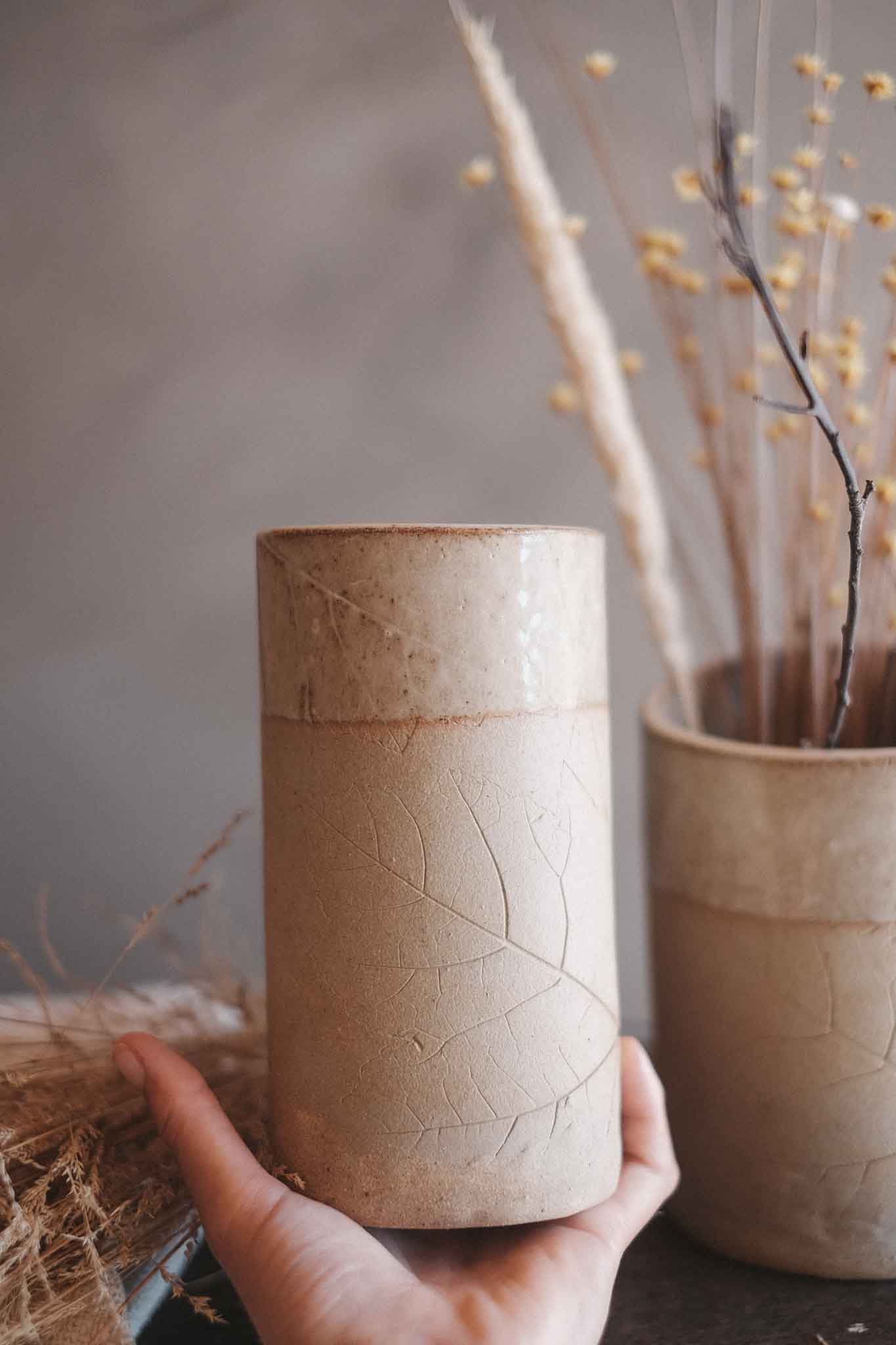 Leaf-Impressed Vase | Medium