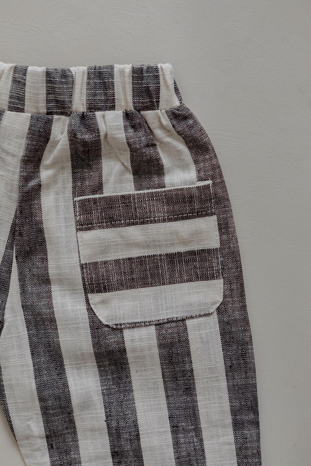 LINEN STRIPE PANTS | CHARCOAL