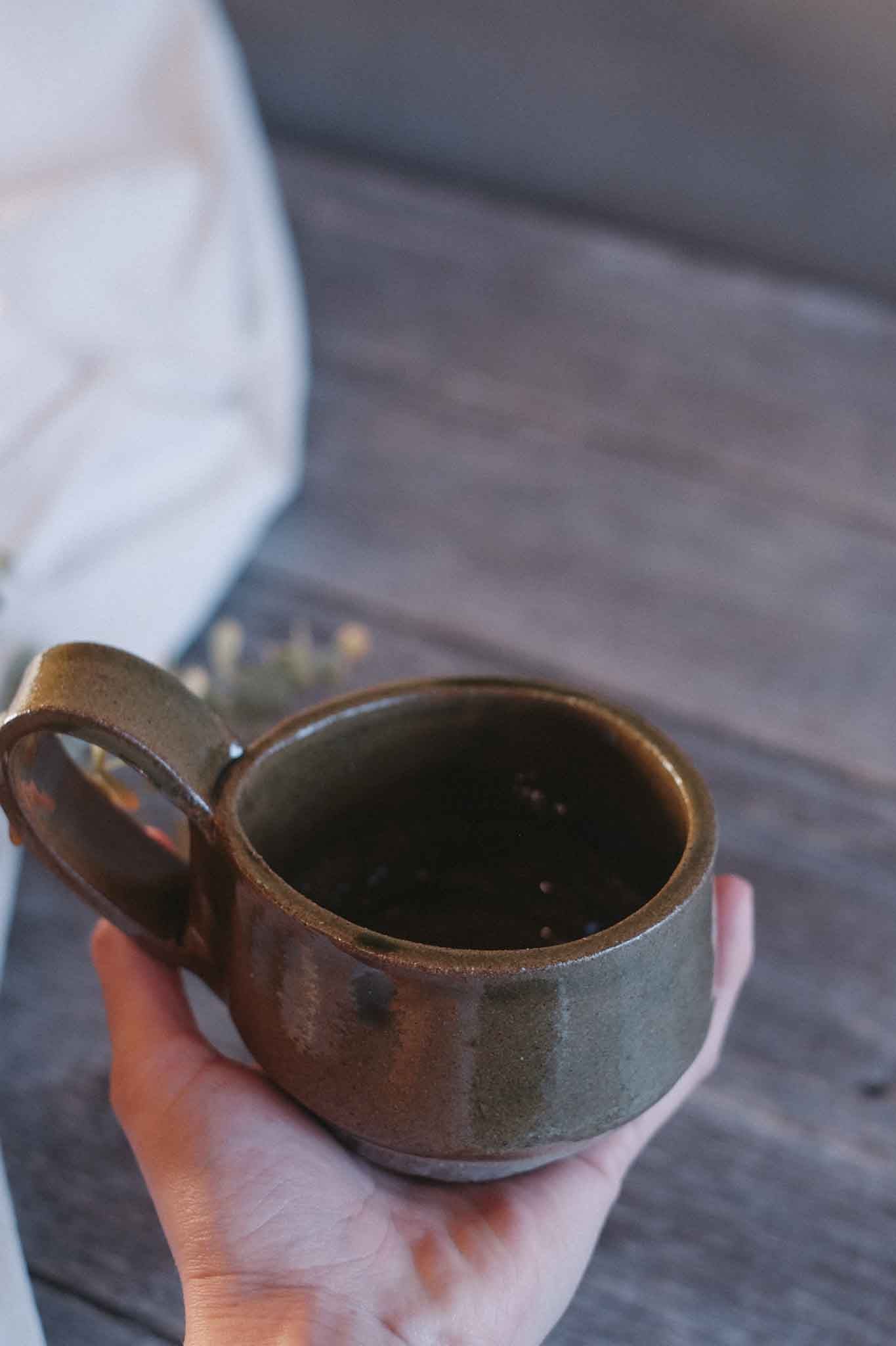 Handbuilt Ceramic Cup — Jade