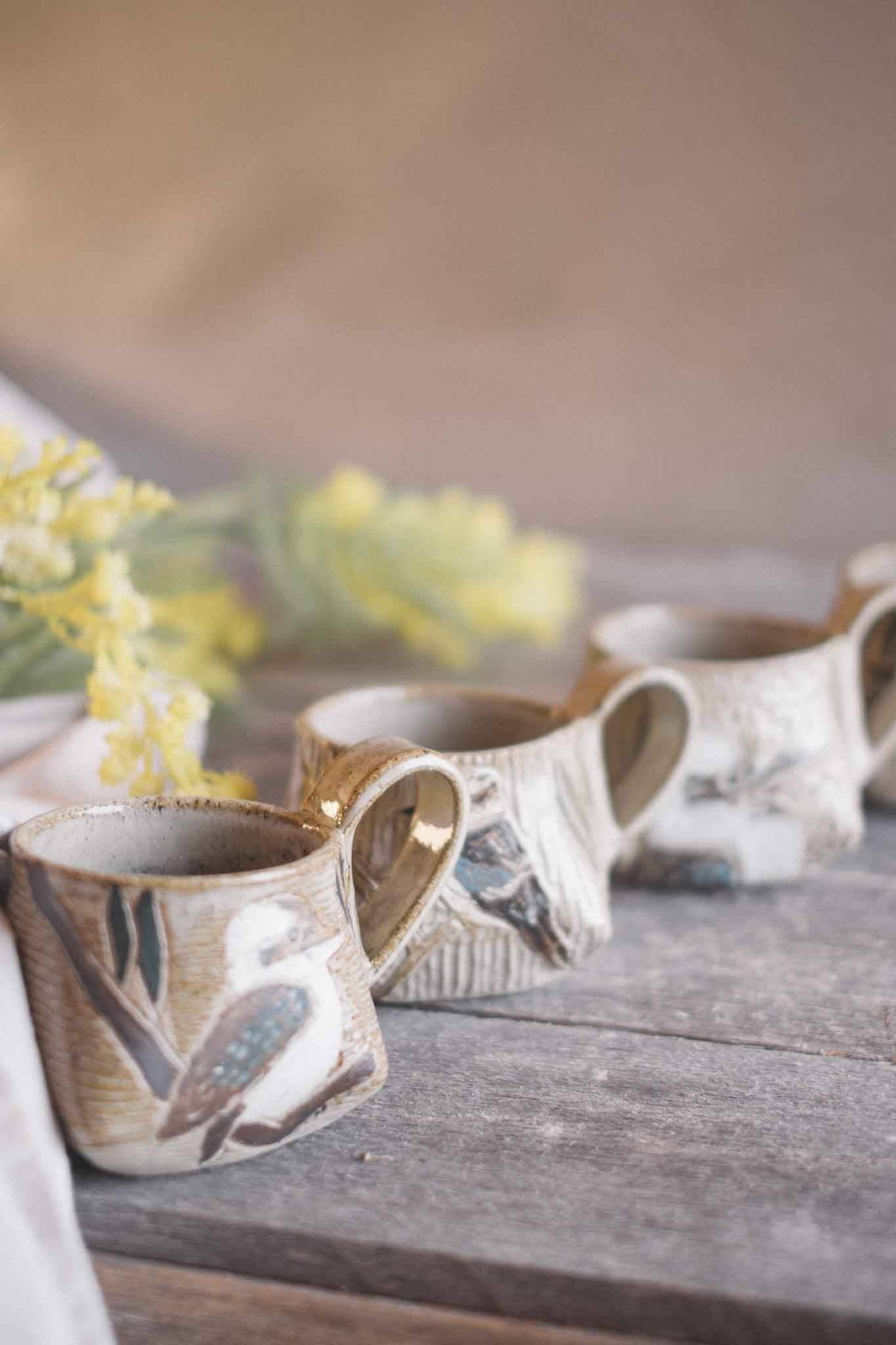 Carved Kookaburra Mug — Jane Chapman Collaboration
