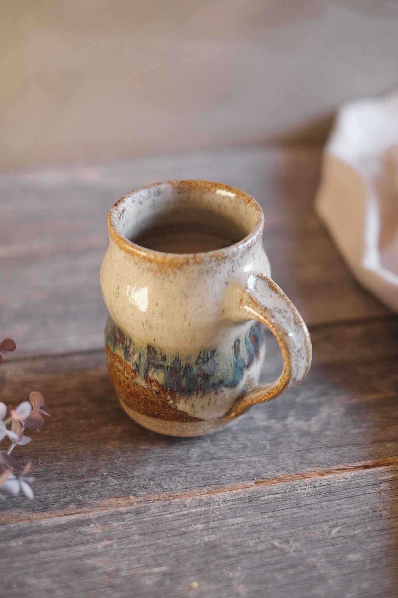 Handmade Mug — Wheel Thrown — Seaweed 2