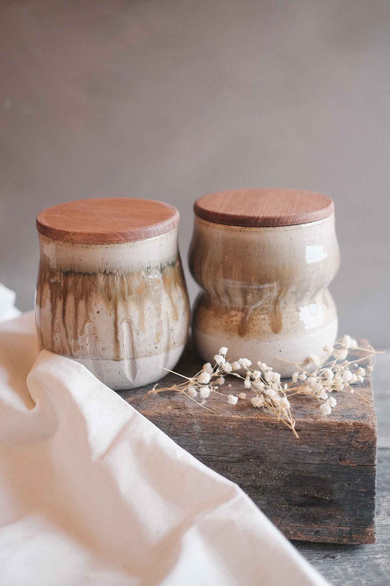 Handmade Landscape Series Storage Jar 1