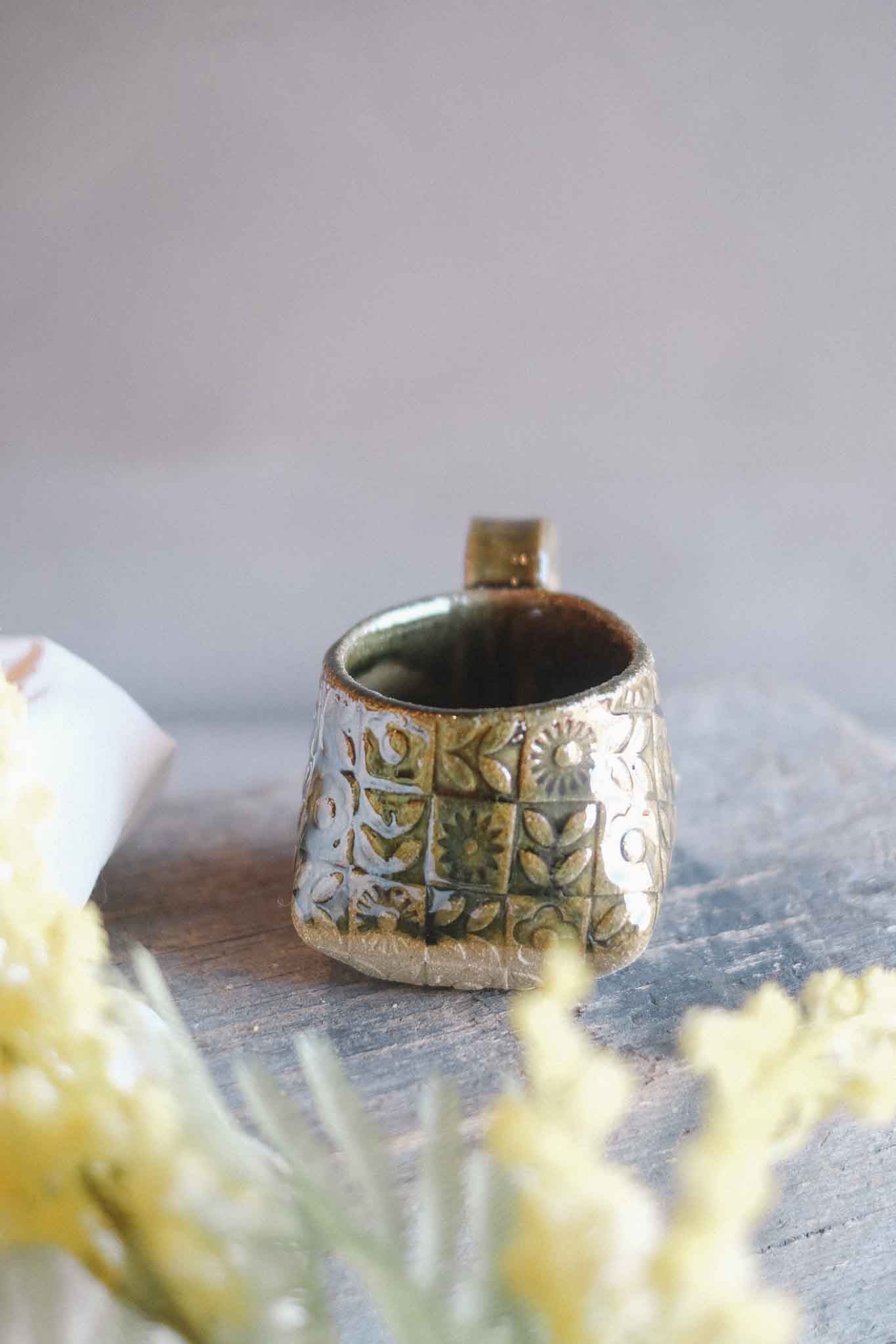 The Folded Mug — Jade Pattern