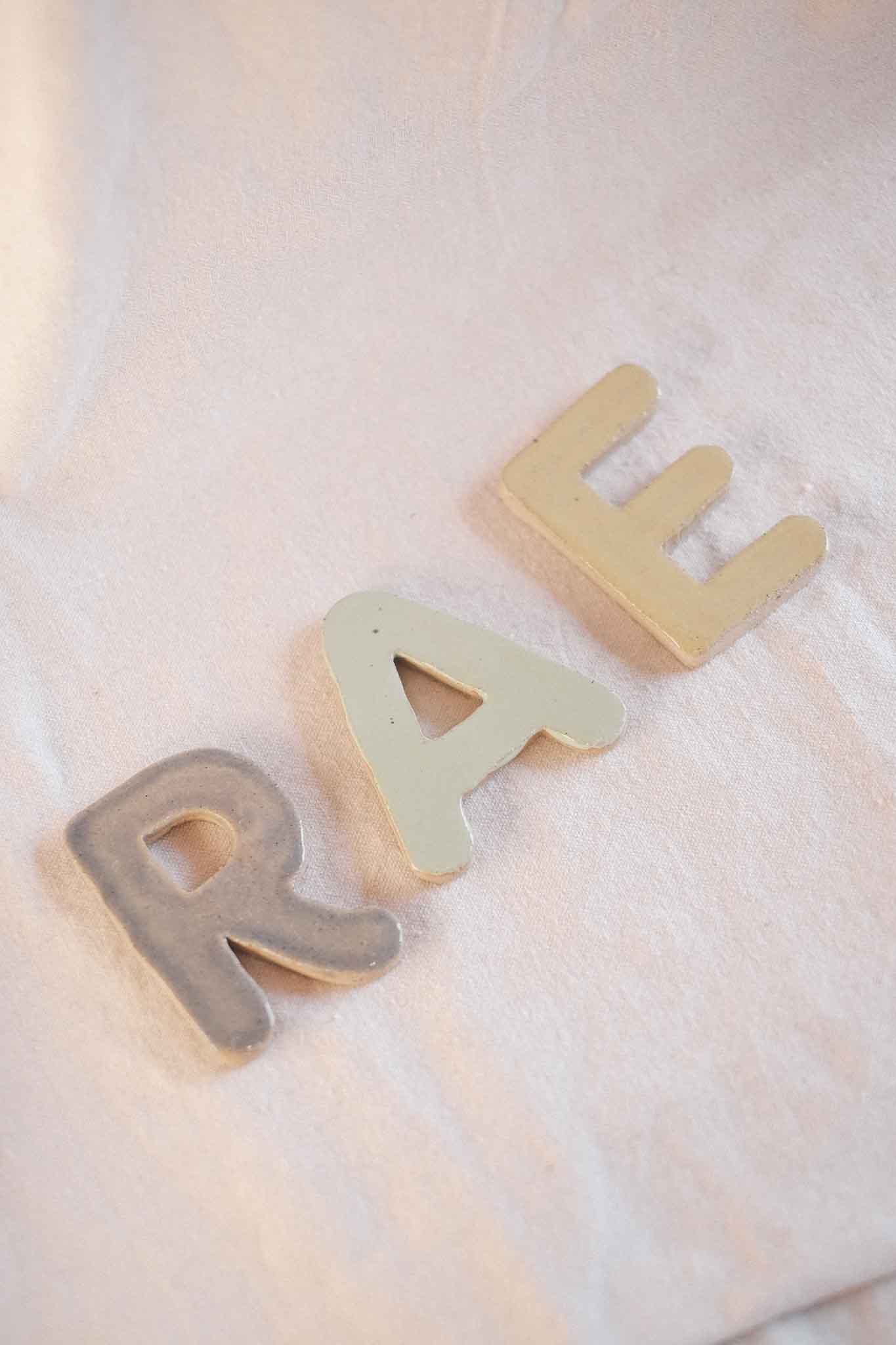 Handcrafted Ceramic Letters