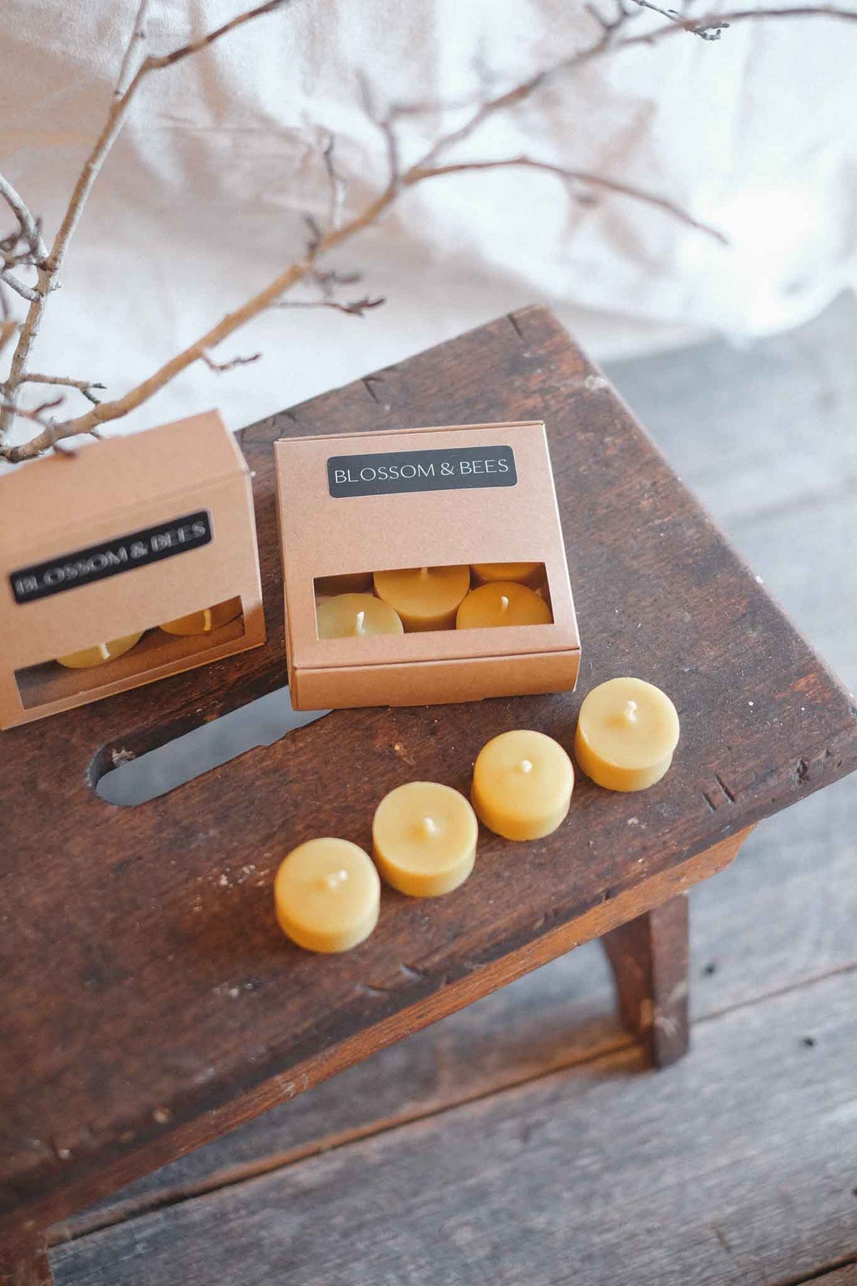 Handmade Australian Beeswax Tealight Candles 6 Pack