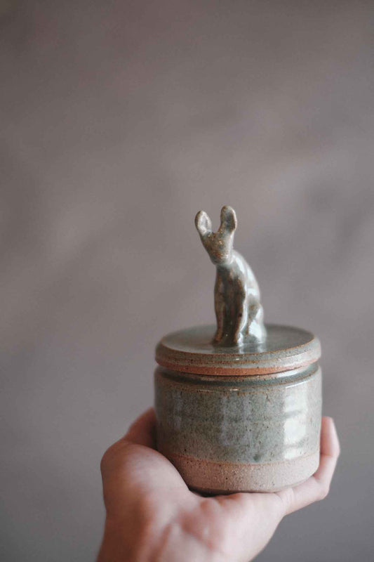 Small Rabbit Lidded Jar — Jane Chapman Collaboration