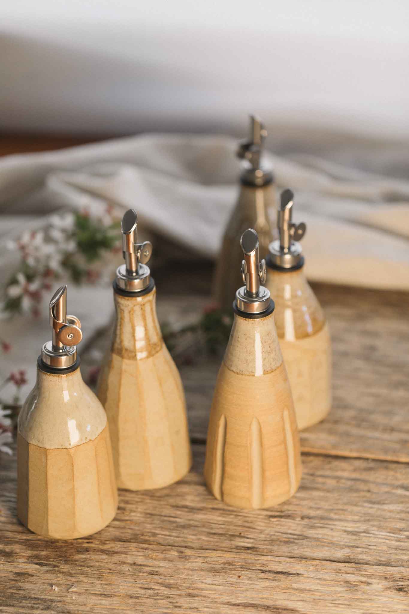 Wild Clay Oil Cruet – Handcrafted Elegance | Binalong
