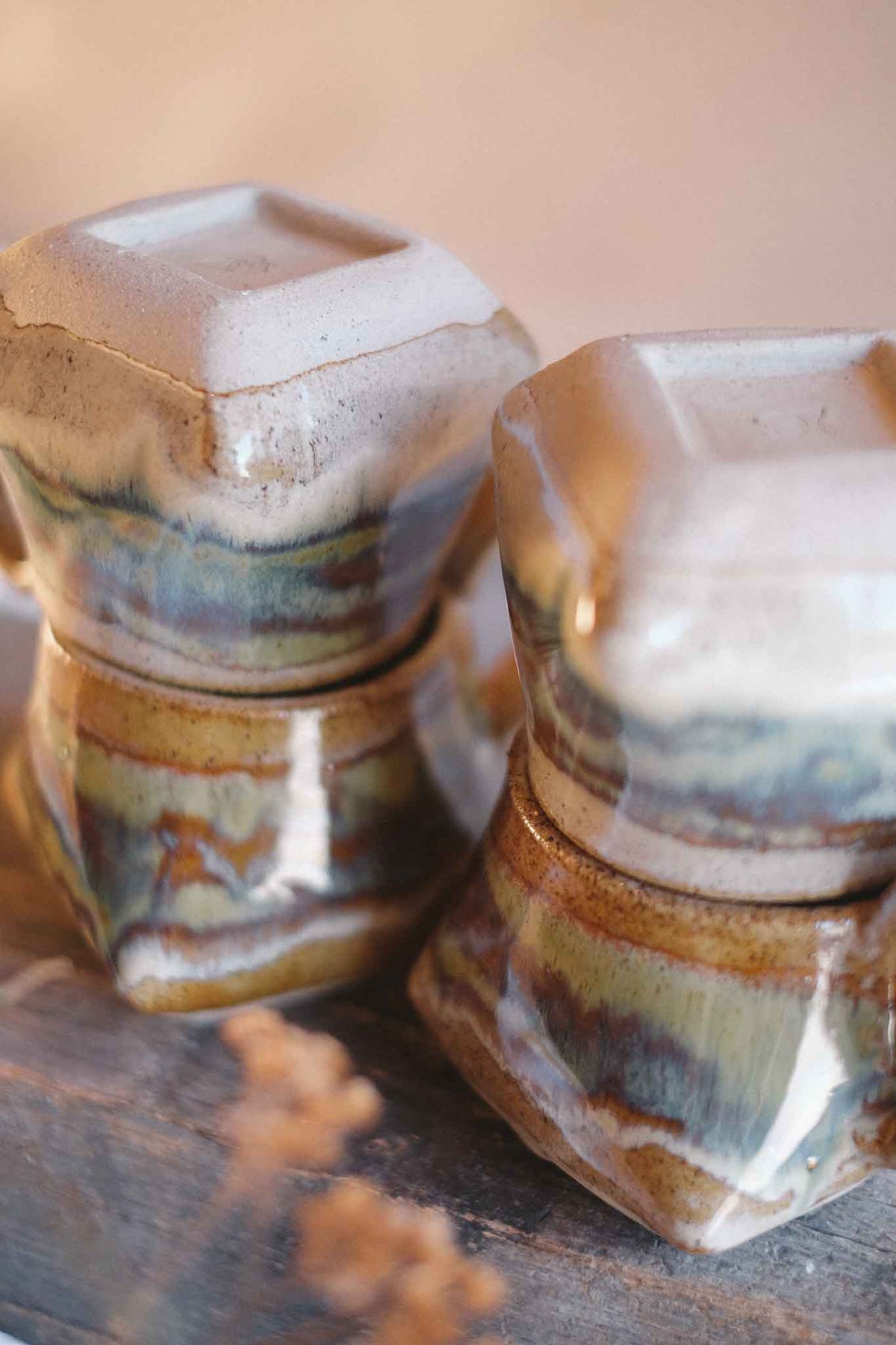 The Folded Mug —  Seaweed Glaze 300ml