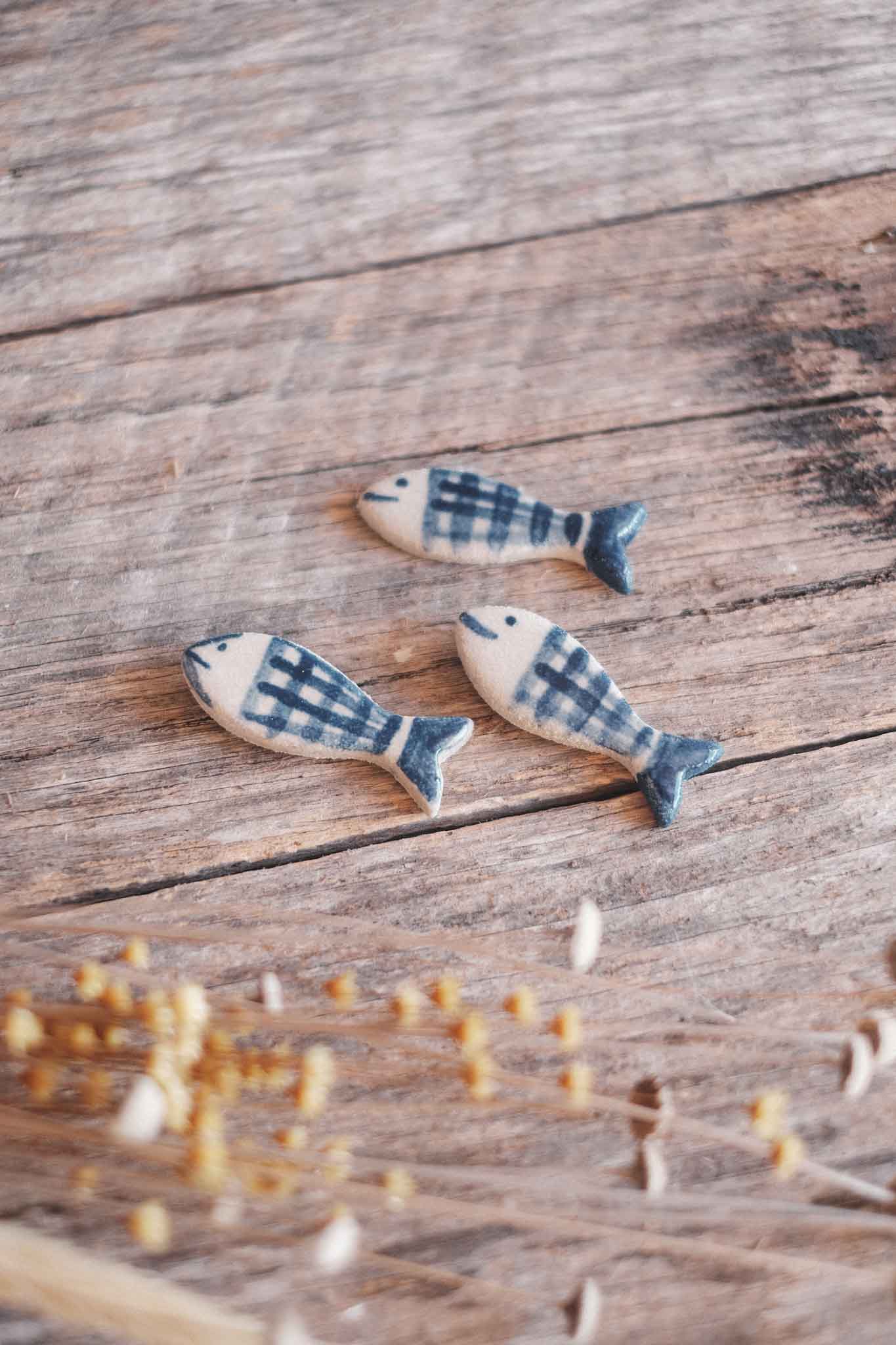 Fish | Handmade Ceramic Fridge Magnets Set of 3