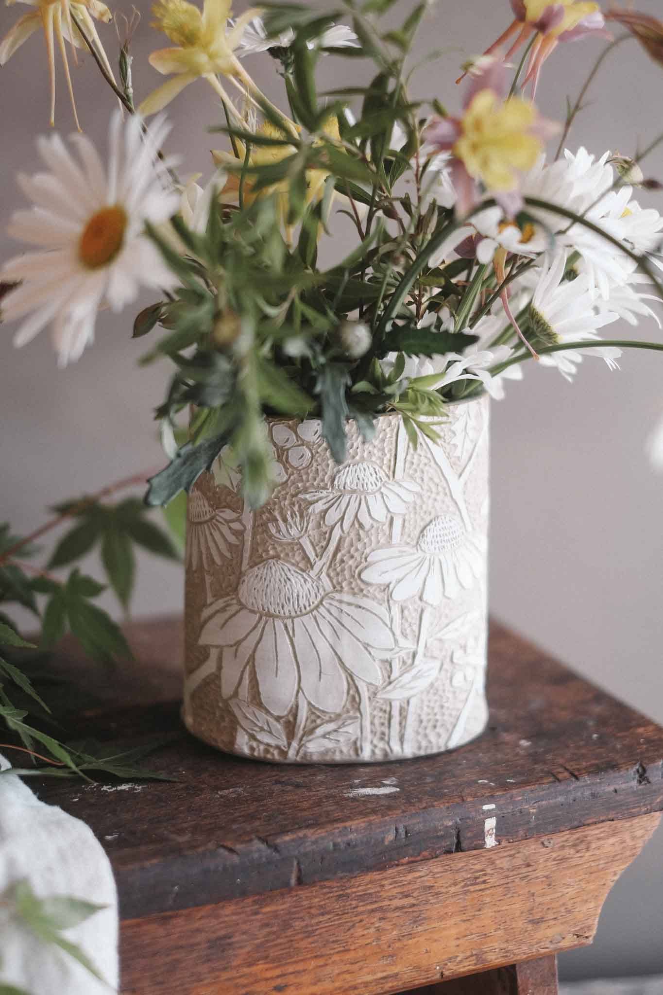 Bird and Florals Vase 2