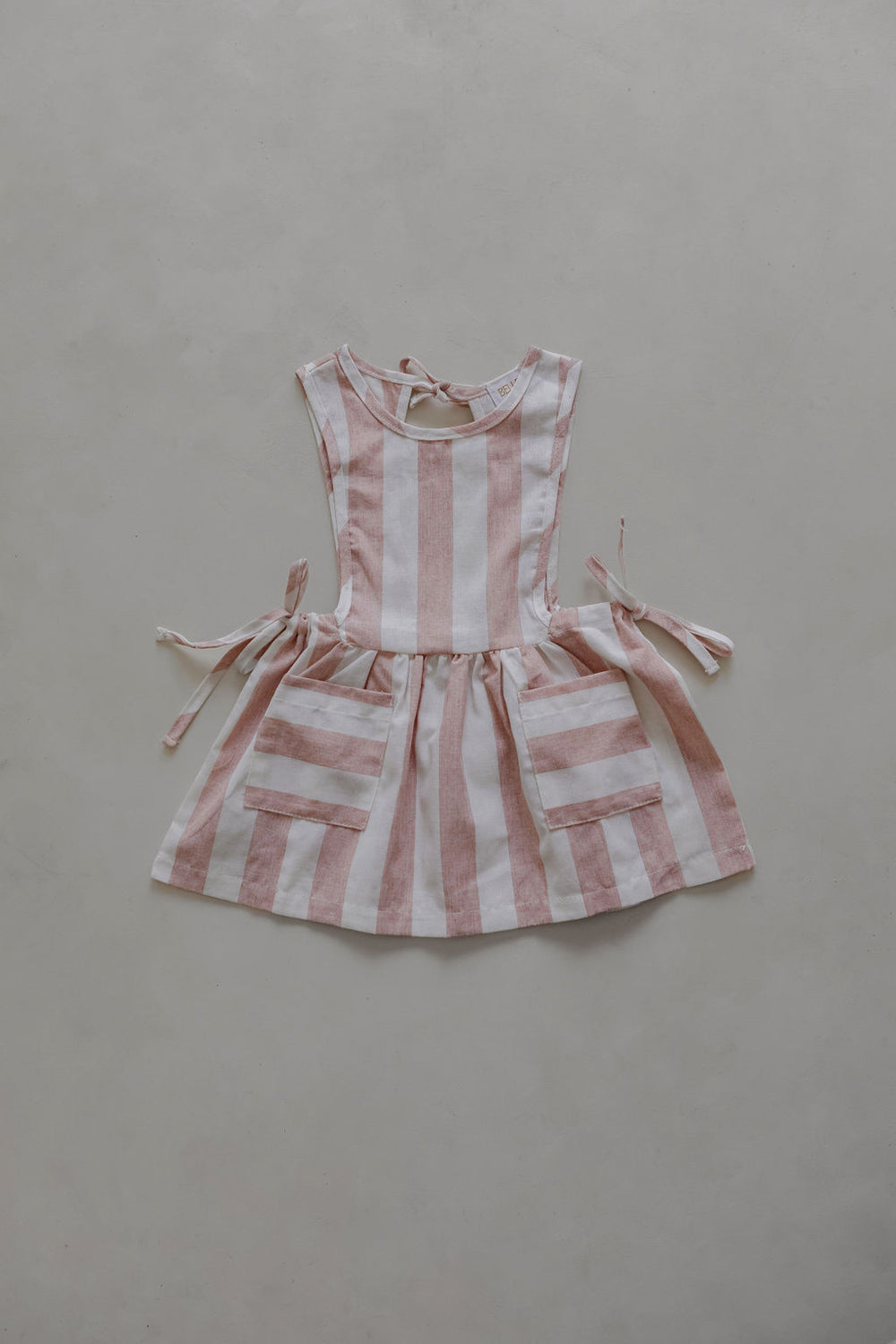 LINEN STRIPE DRESS | BLUSH