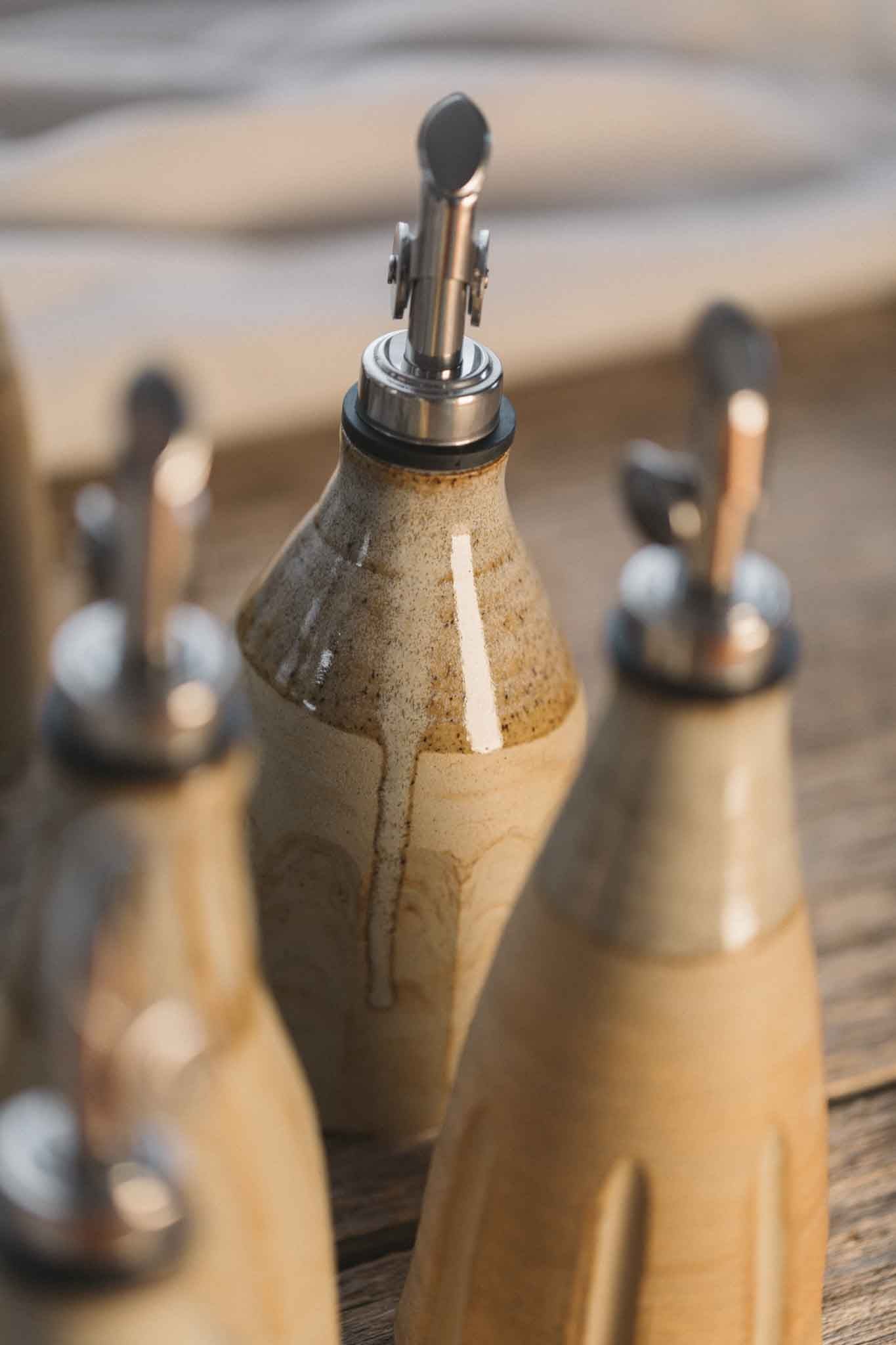 Wild Clay Oil Cruet – Handcrafted Elegance | Binalong