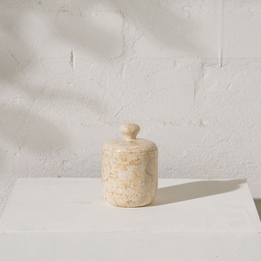 Emele Travertine Jar