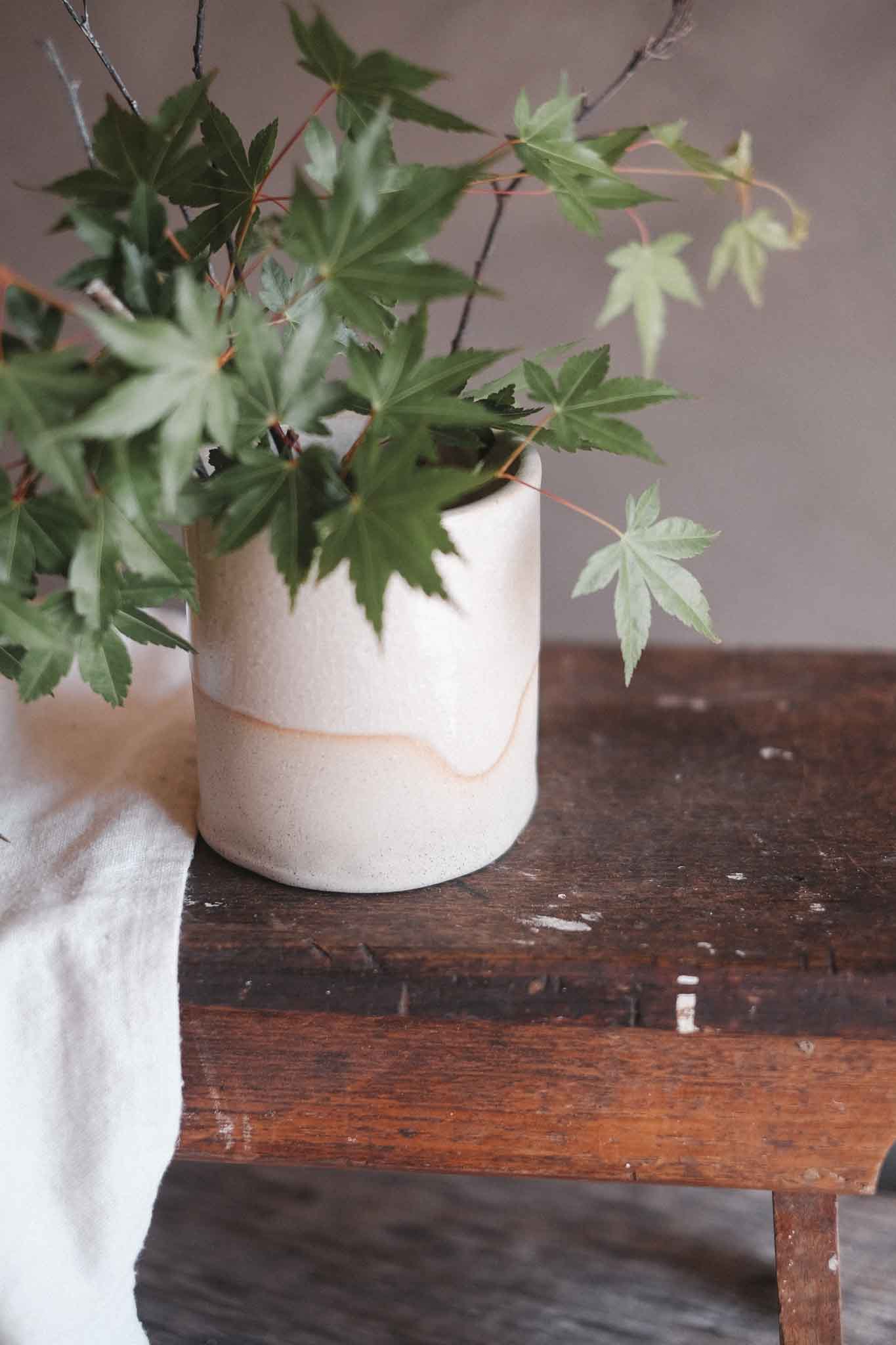 Snowflake Crackle Kitchen Utensil Holder/Vase