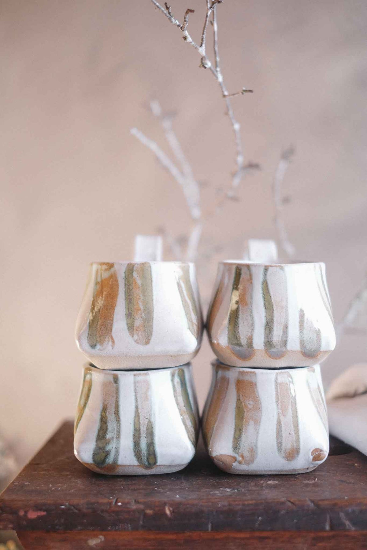 The Folded Mug —  Seaweed Stripe 300ml