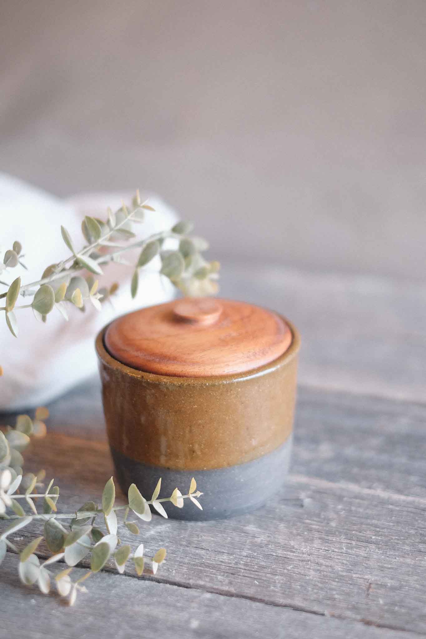 Large Canister with Blackwood Lid – 13 × 12cm