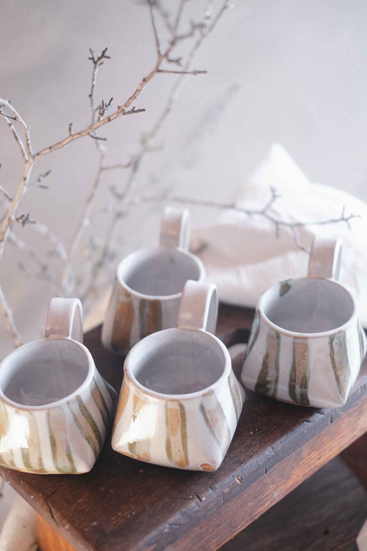 The Folded Mug —  Seaweed Stripe 300ml