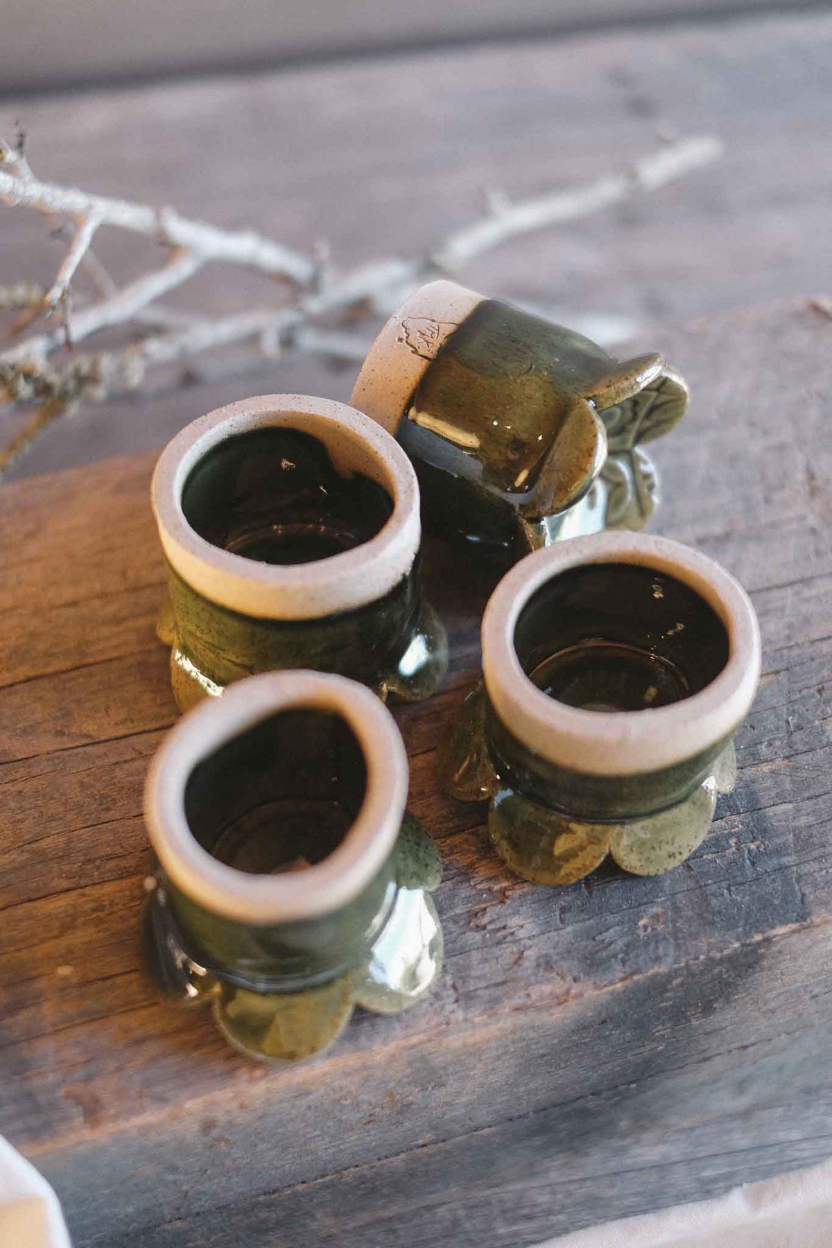 Tealight Candle Holder – Jade Flower Pattern