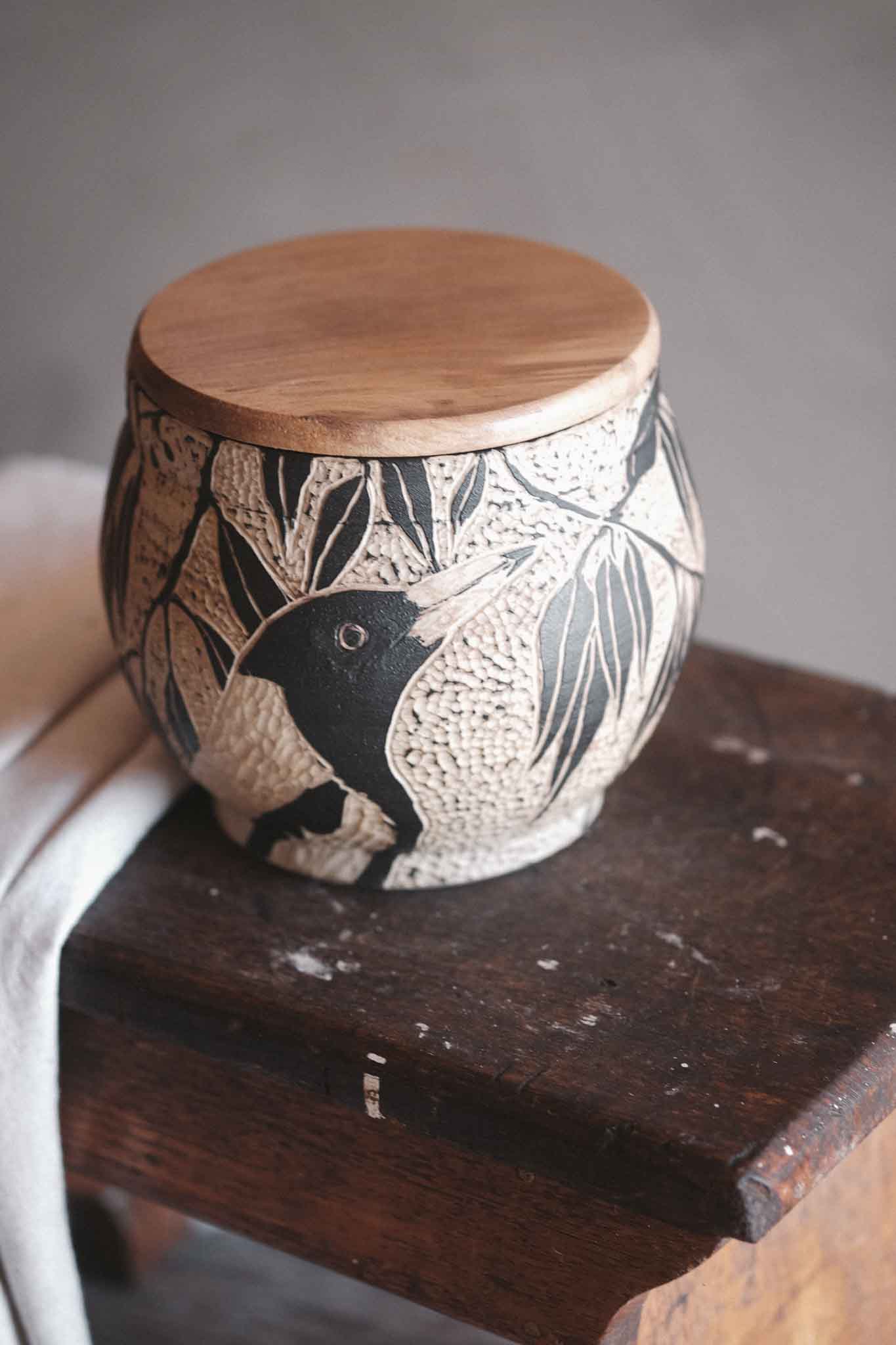 Magpie Store Jar with Blackheart Sassafras Lid