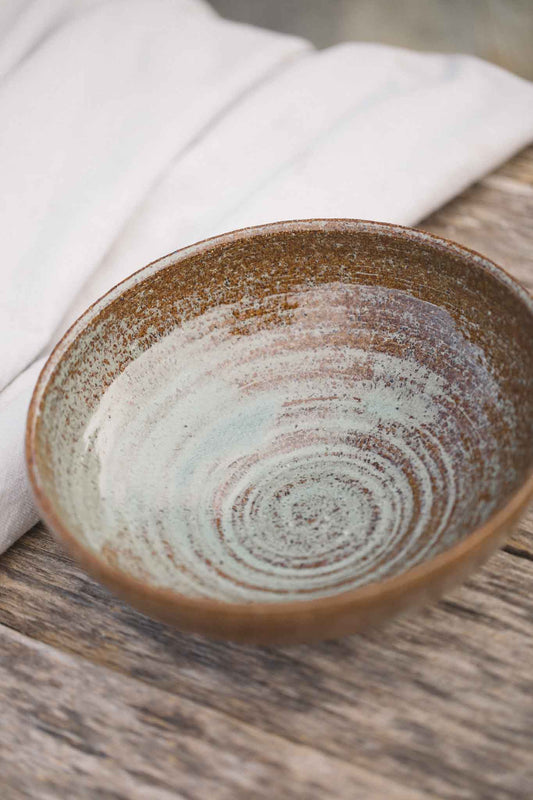 Large Eucalyptus Serving Bowl