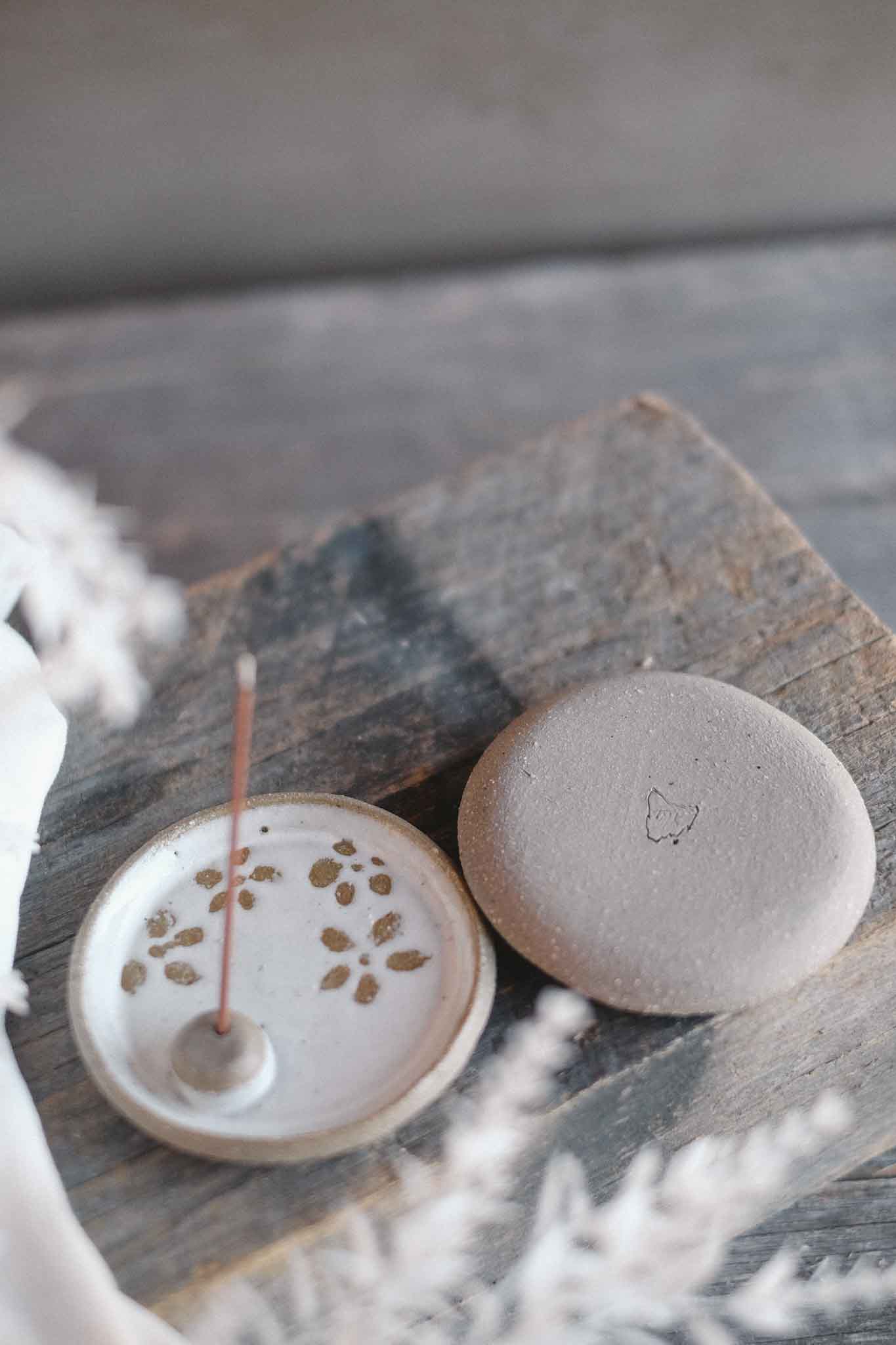 Incense Dish — White