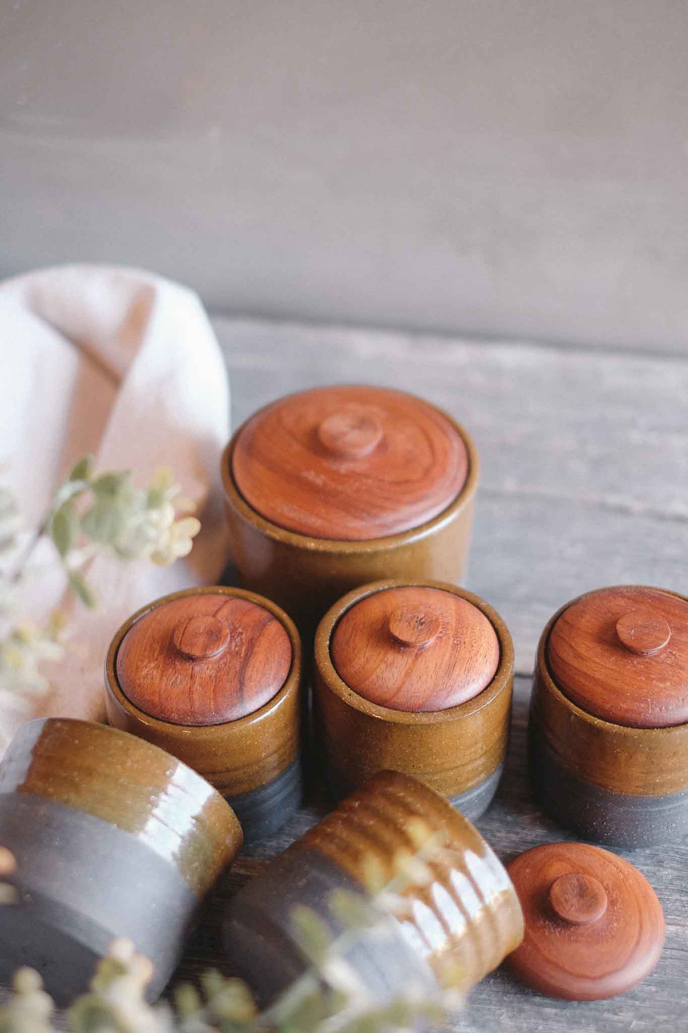 Large Canister with Blackwood Lid – 13 × 12cm