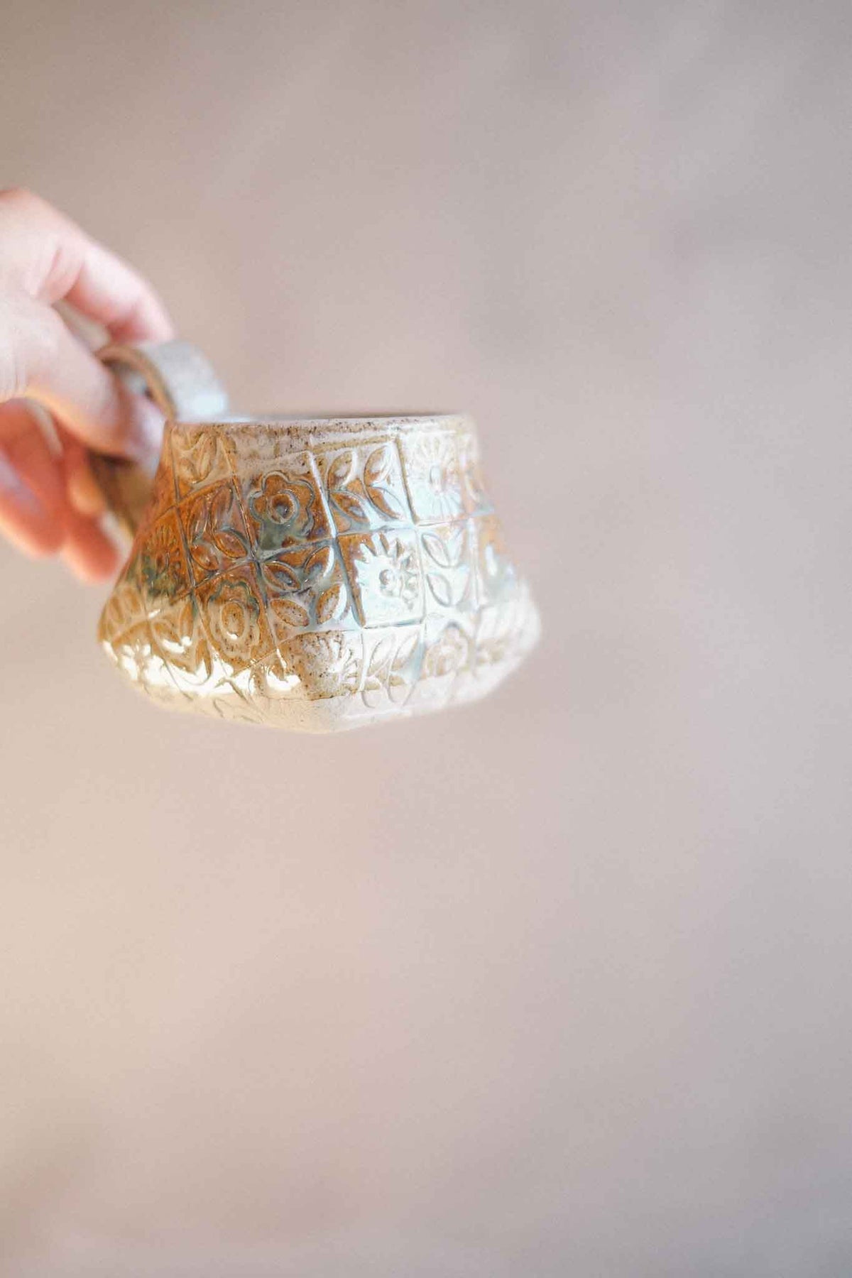 Pattern Fold Mug – Seaweed Glaze – 300ml