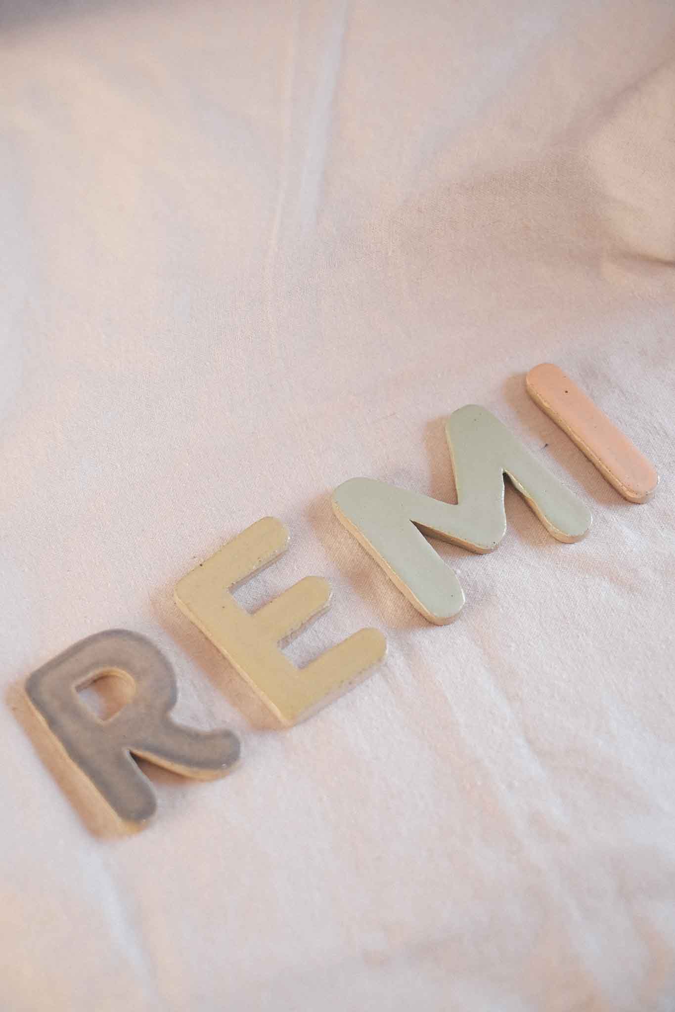 Handcrafted Ceramic Letters