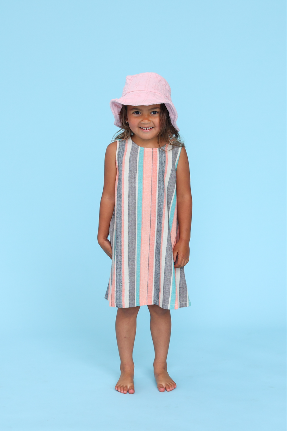 Summer Stripe Shift Cotton Dress