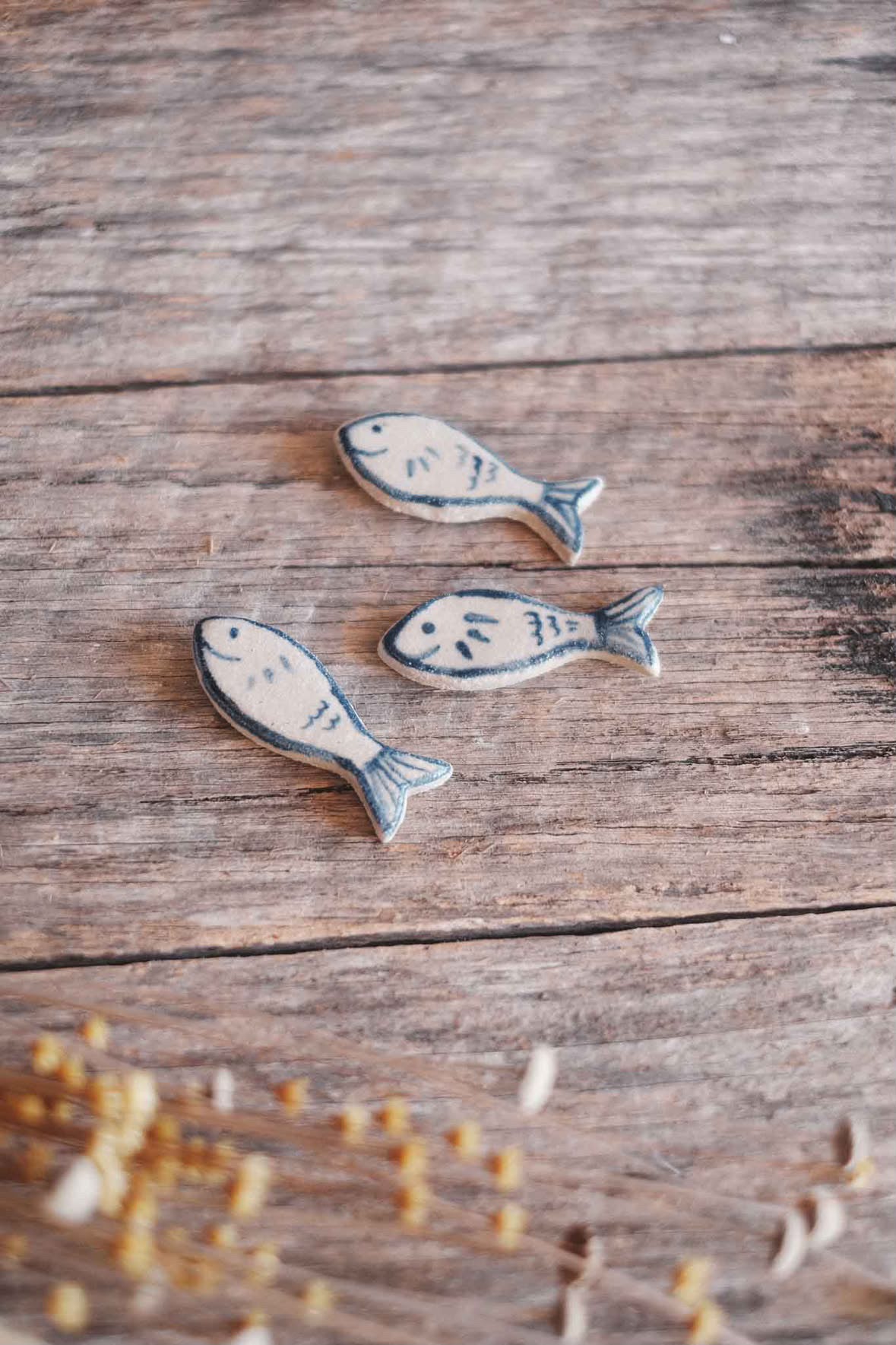 Lil Fish | Handmade Ceramic Fridge Magnets Set of 2