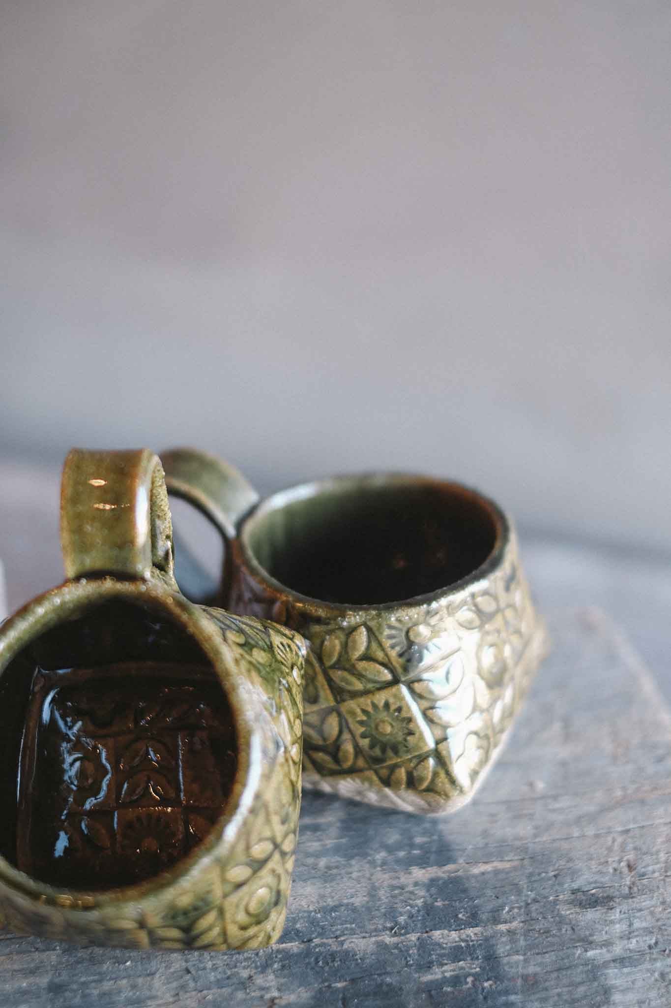 The Folded Mug — Jade Pattern