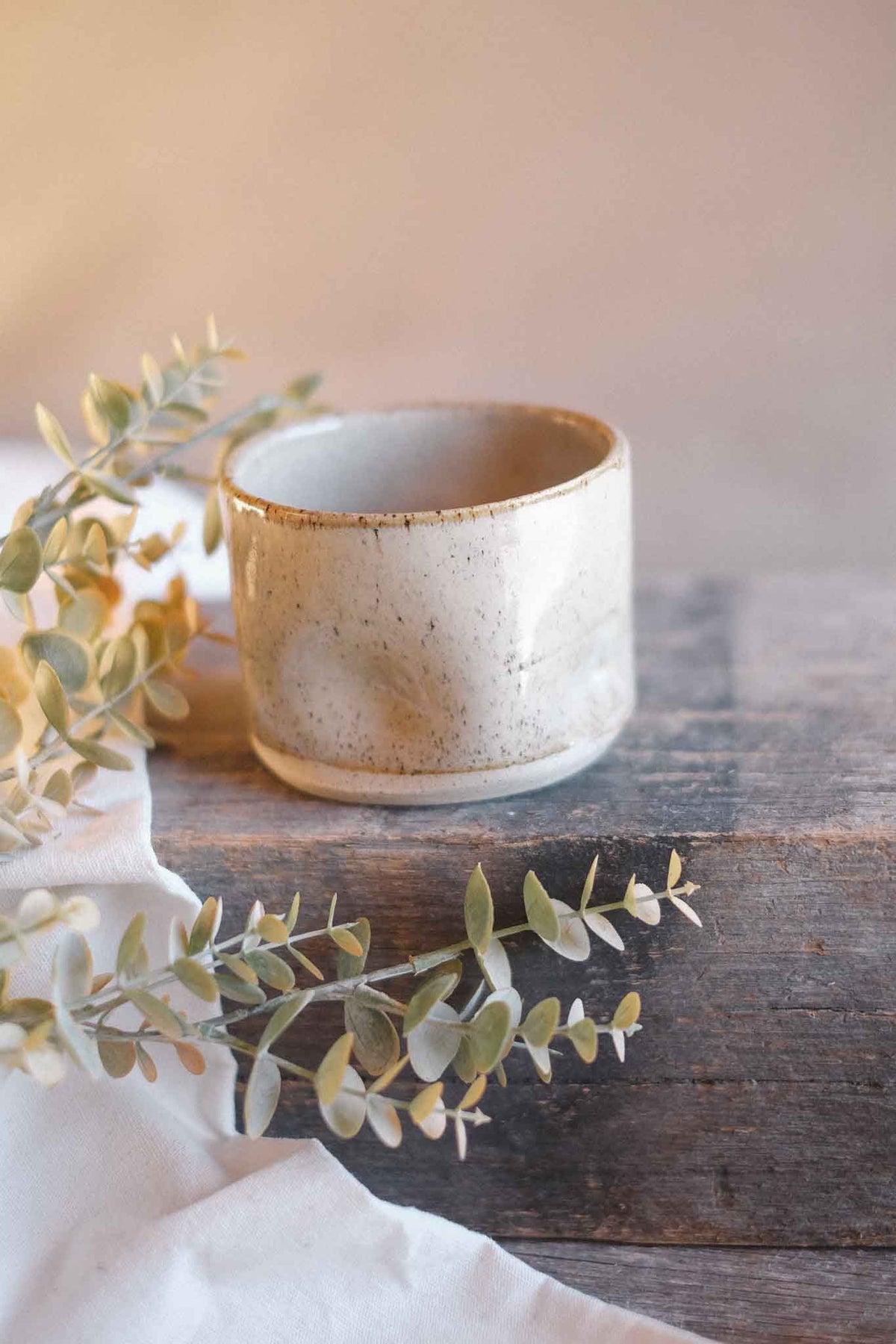Latte Cup – Dimpled Wabi Sabi – Binalong Glaze – 320–350ml
