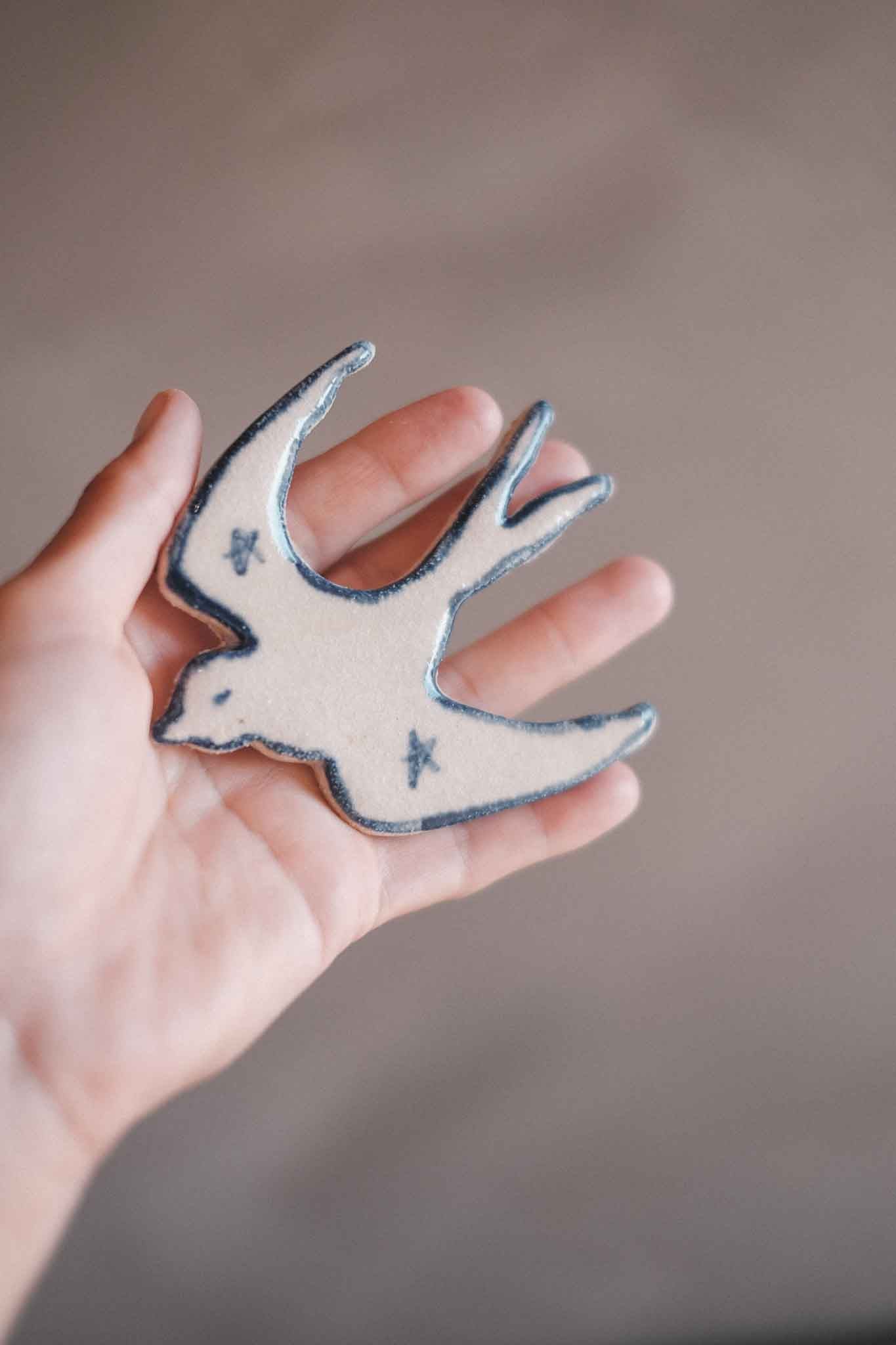 Swallow | Handmade Ceramic Fridge Magnet