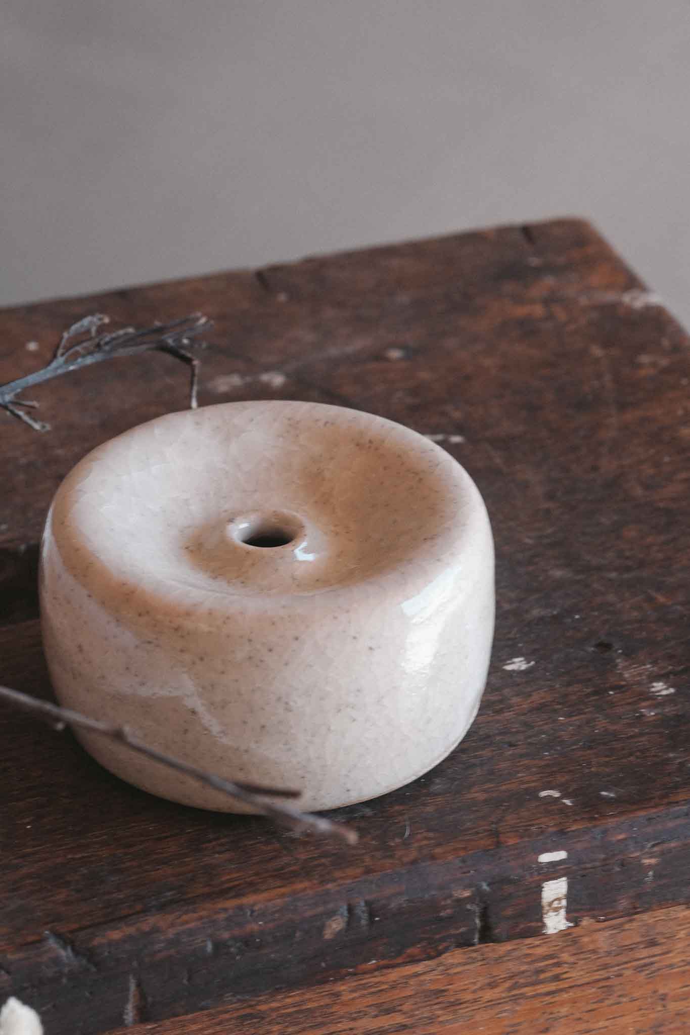 Snowflake Crackle Bud Vase